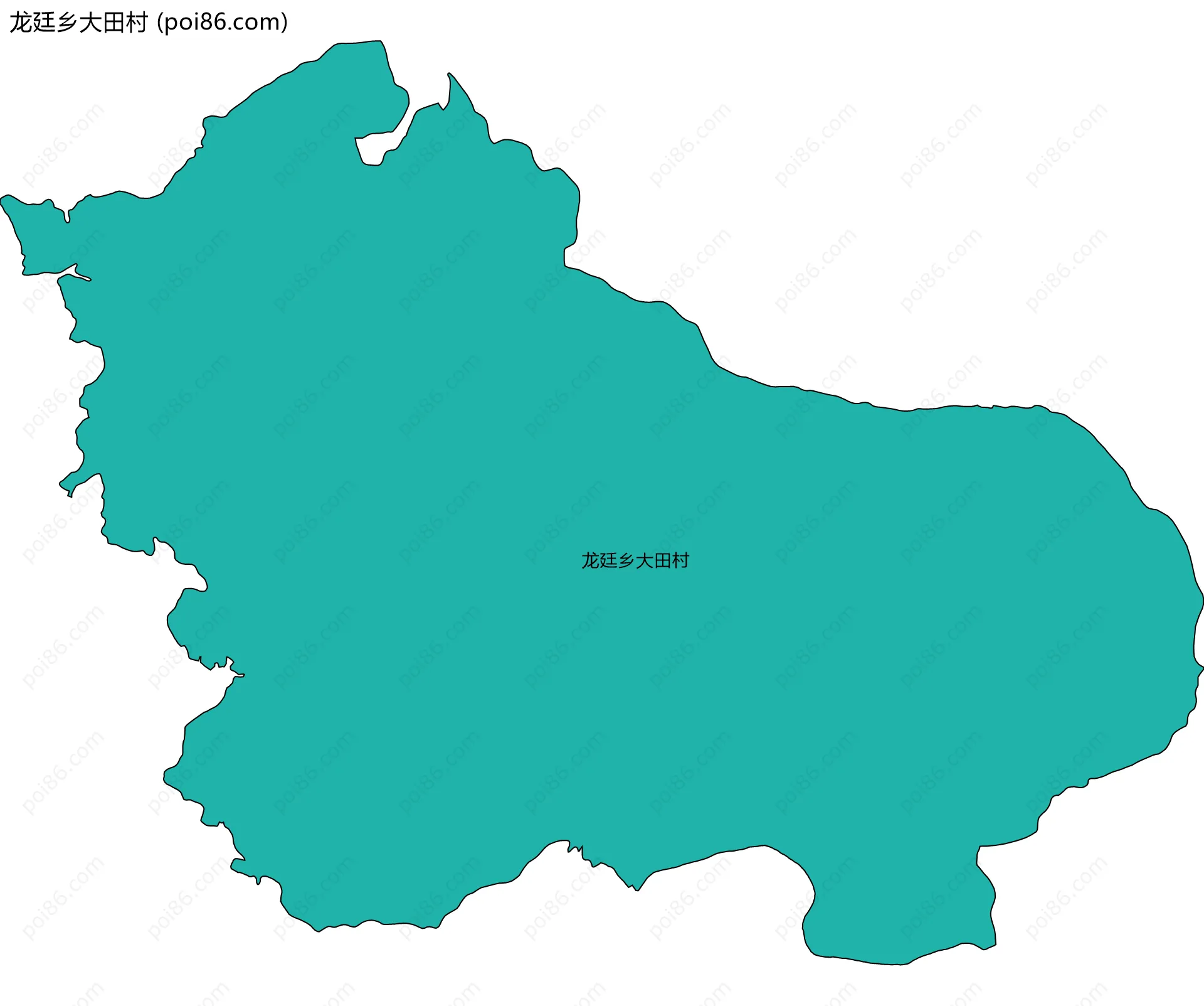 龙廷乡大田村边界地图