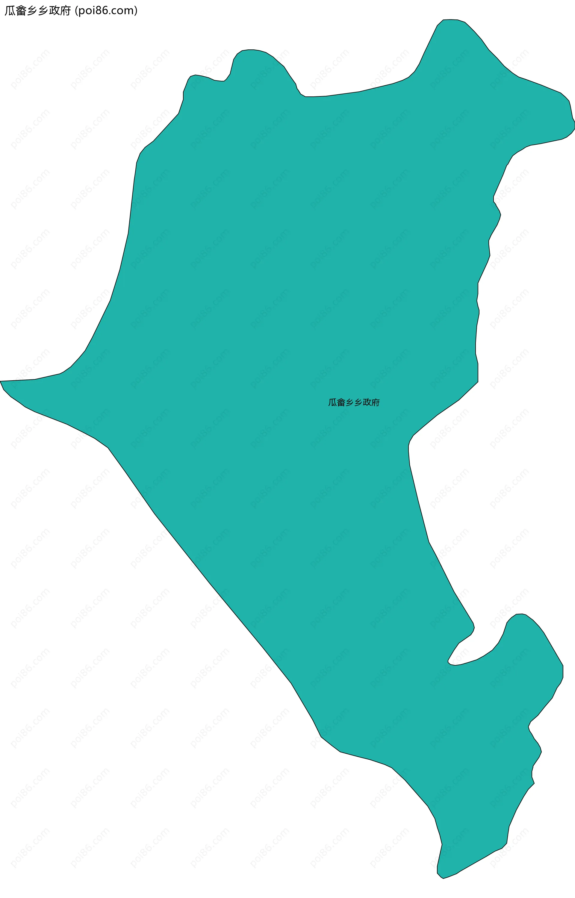 瓜畲乡乡政府边界地图