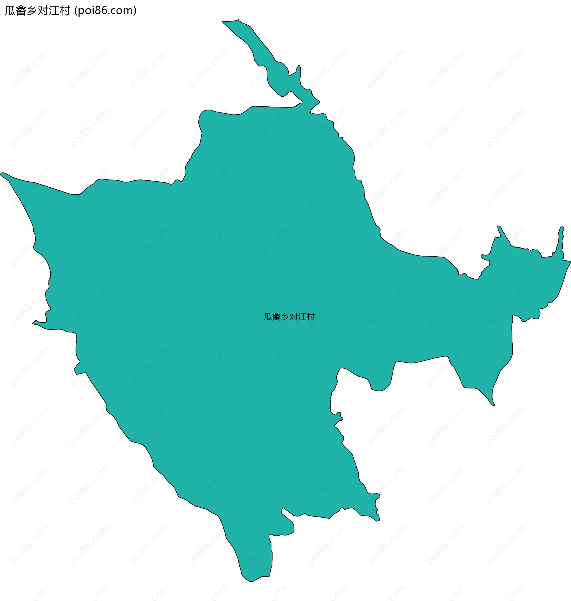 瓜畲乡对江村边界地图