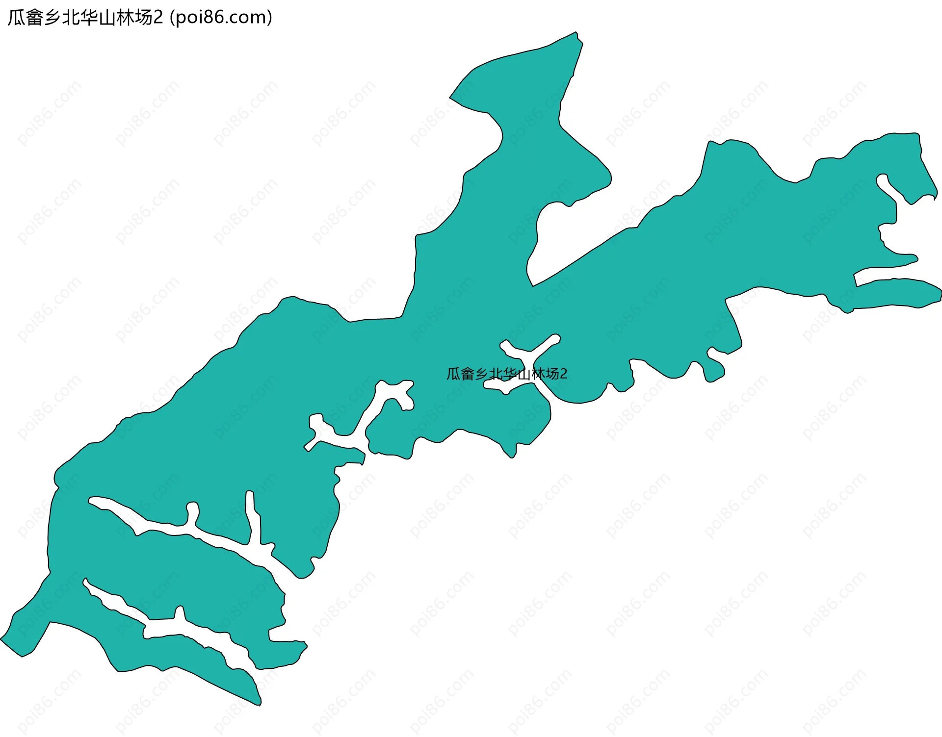 瓜畲乡北华山林场2边界地图