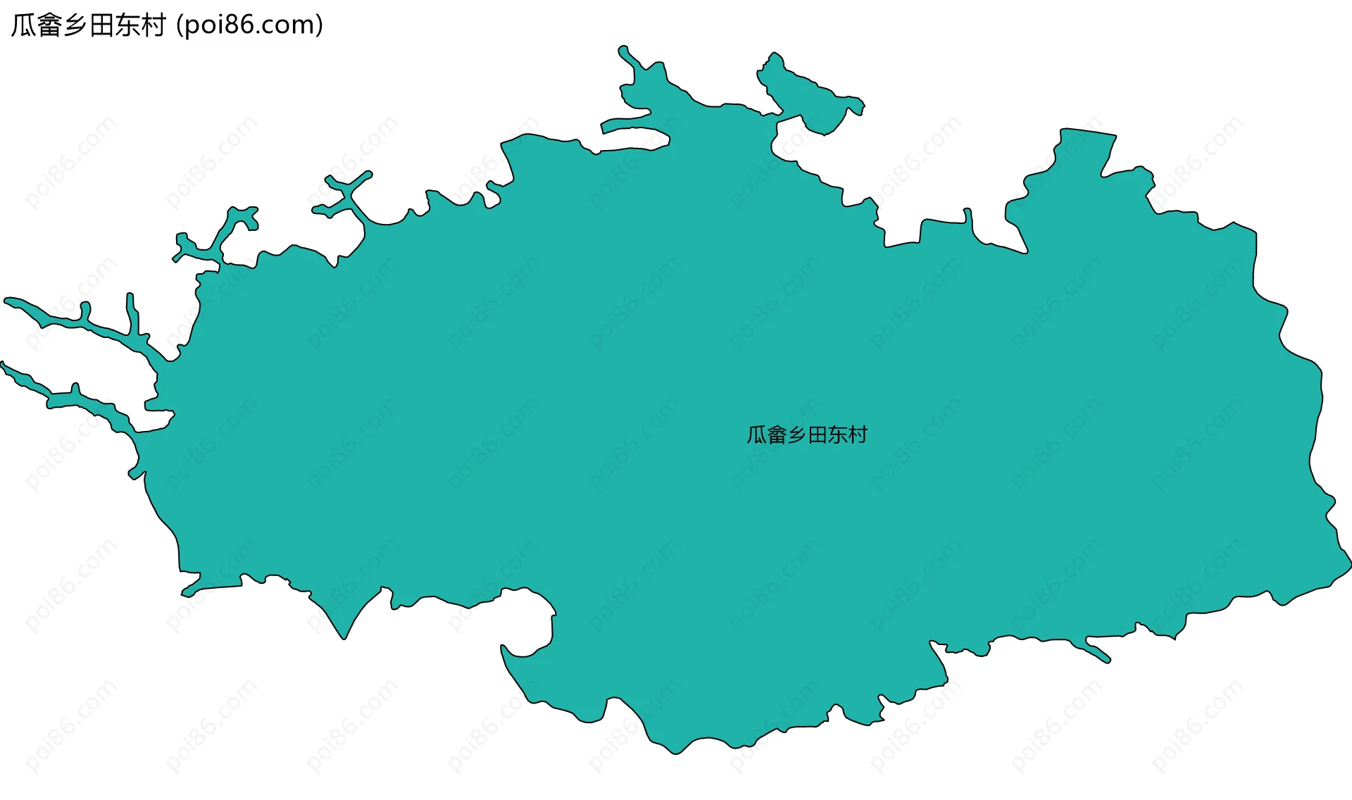 瓜畲乡田东村边界地图