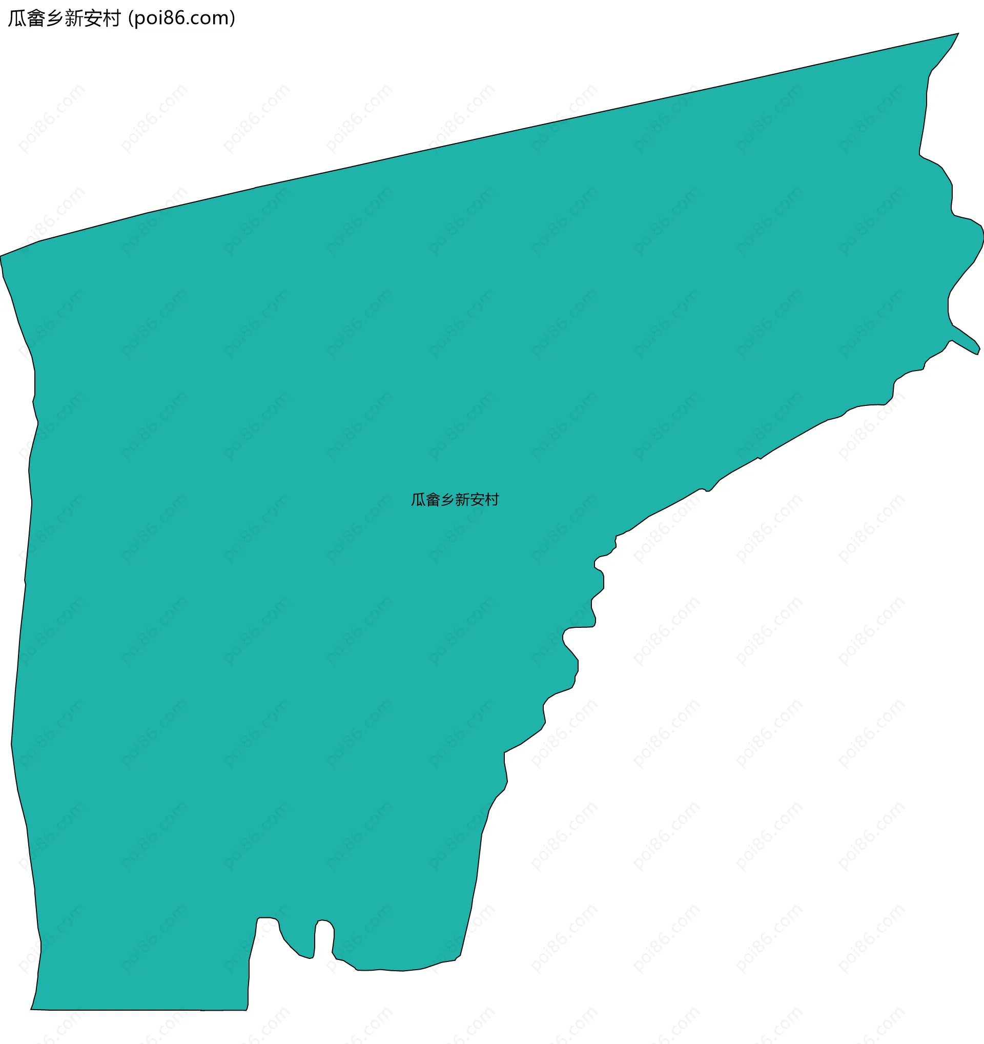 瓜畲乡新安村边界地图