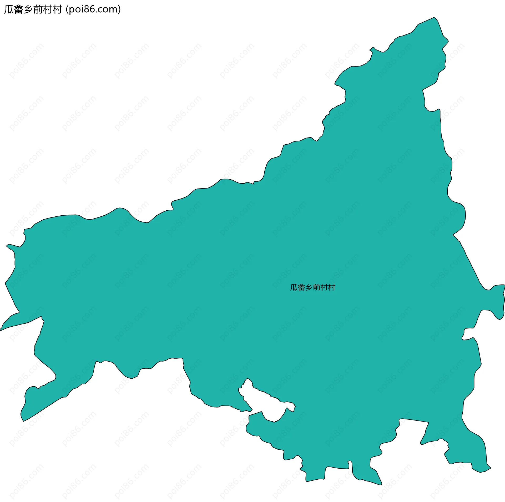 瓜畲乡前村村边界地图