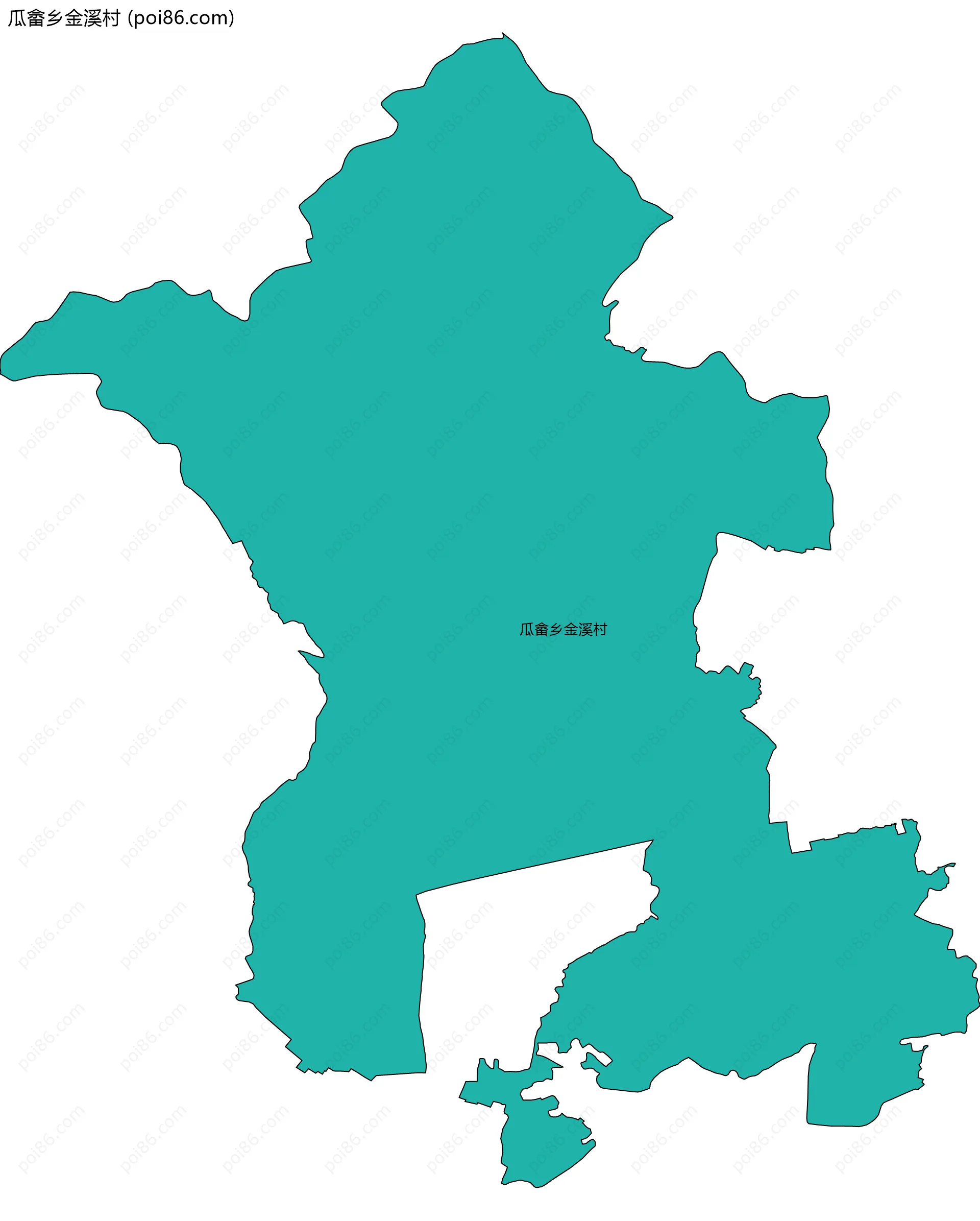 瓜畲乡金溪村边界地图