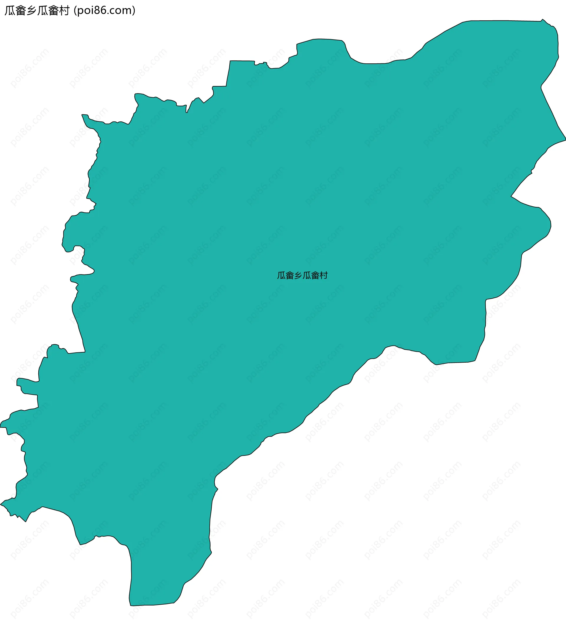 瓜畲乡瓜畲村边界地图