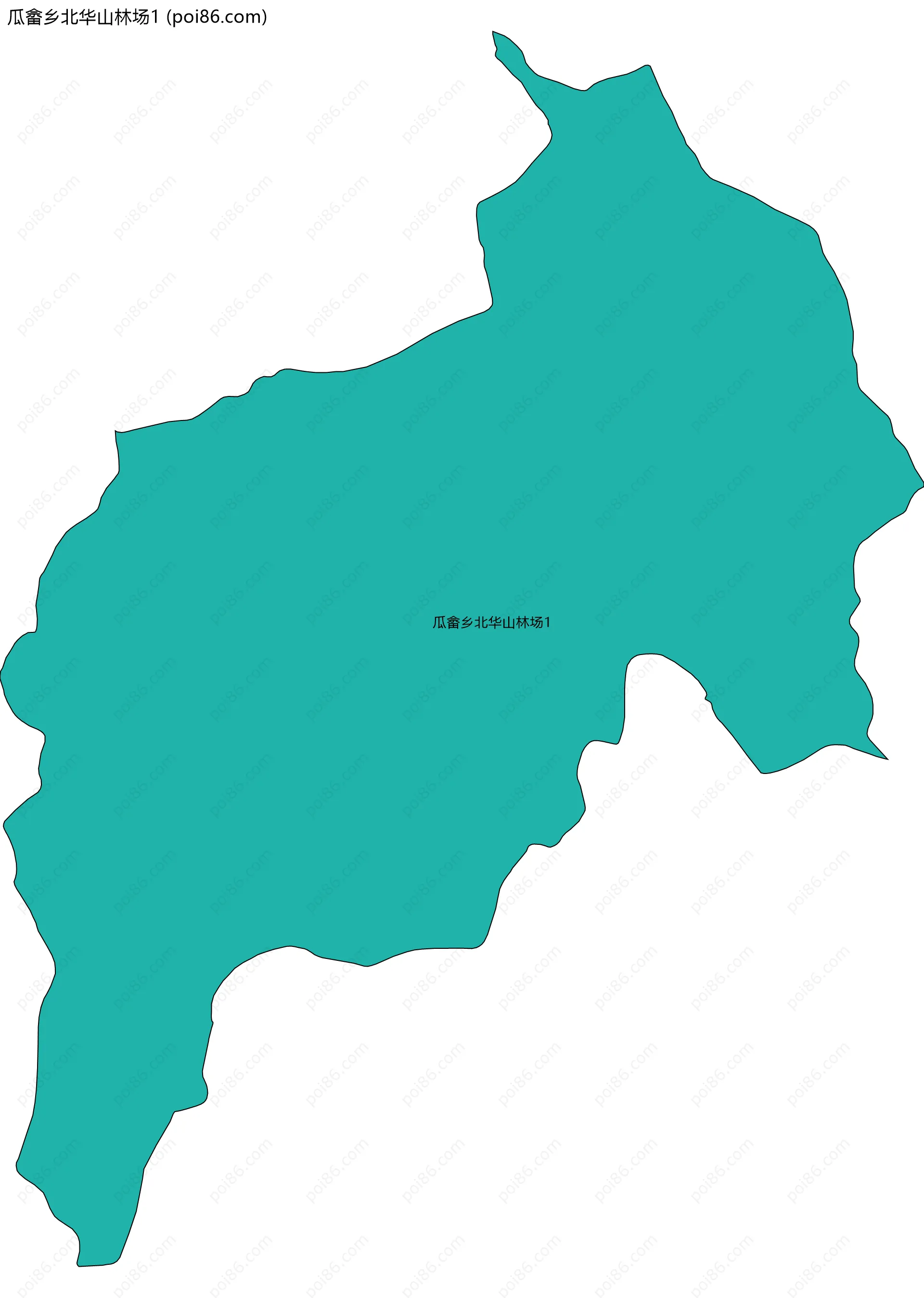 瓜畲乡北华山林场1边界地图
