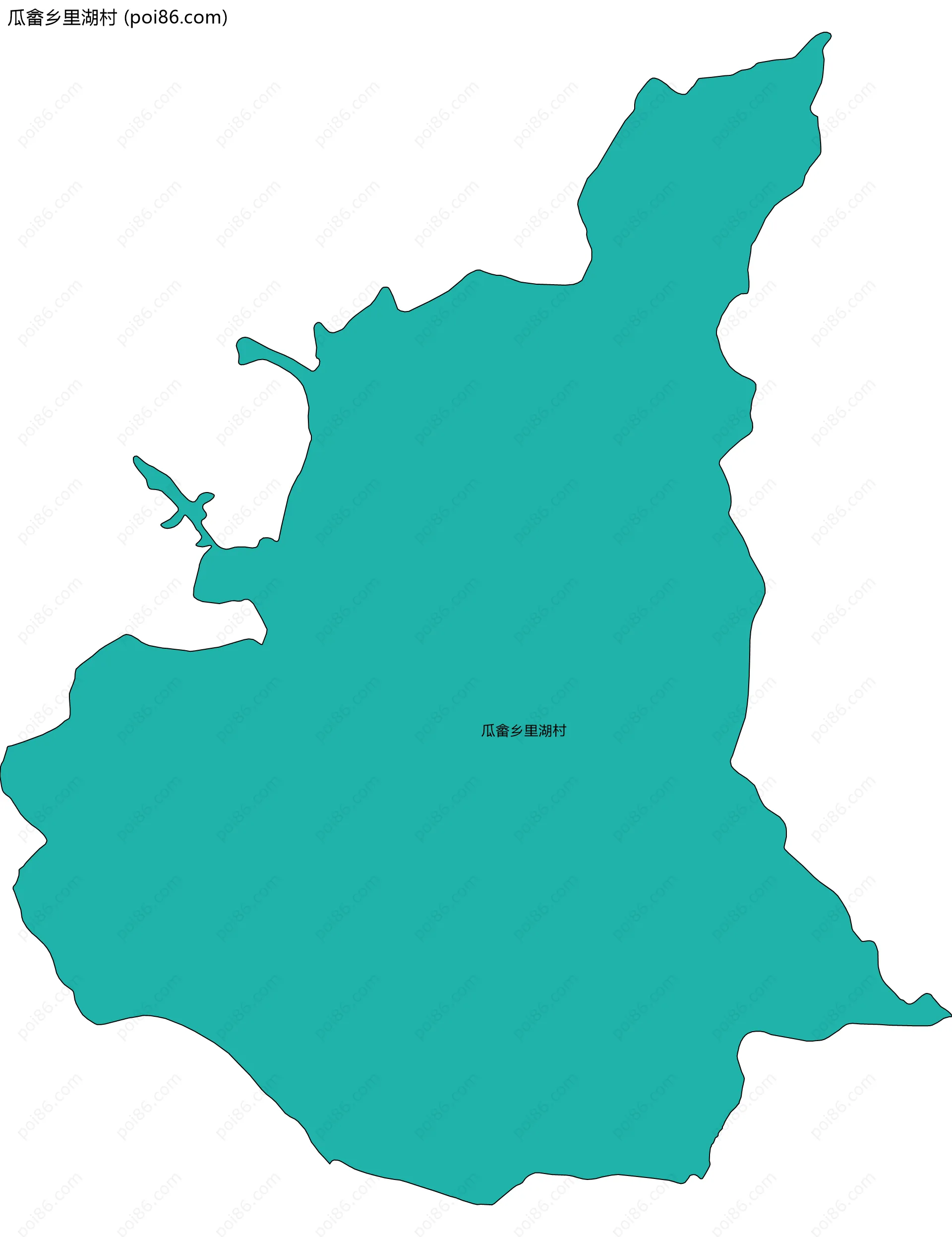 瓜畲乡里湖村边界地图