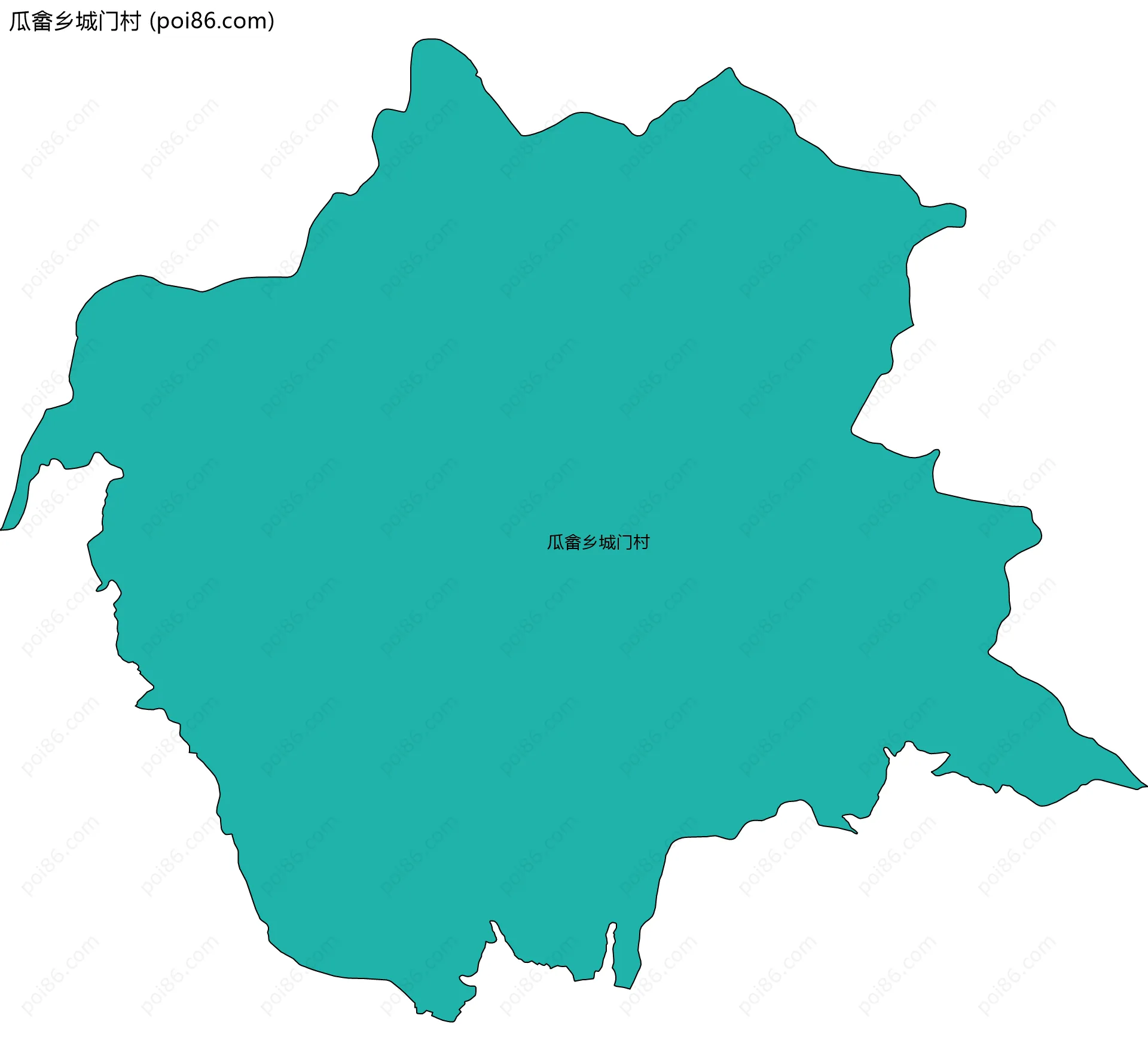 瓜畲乡城门村边界地图