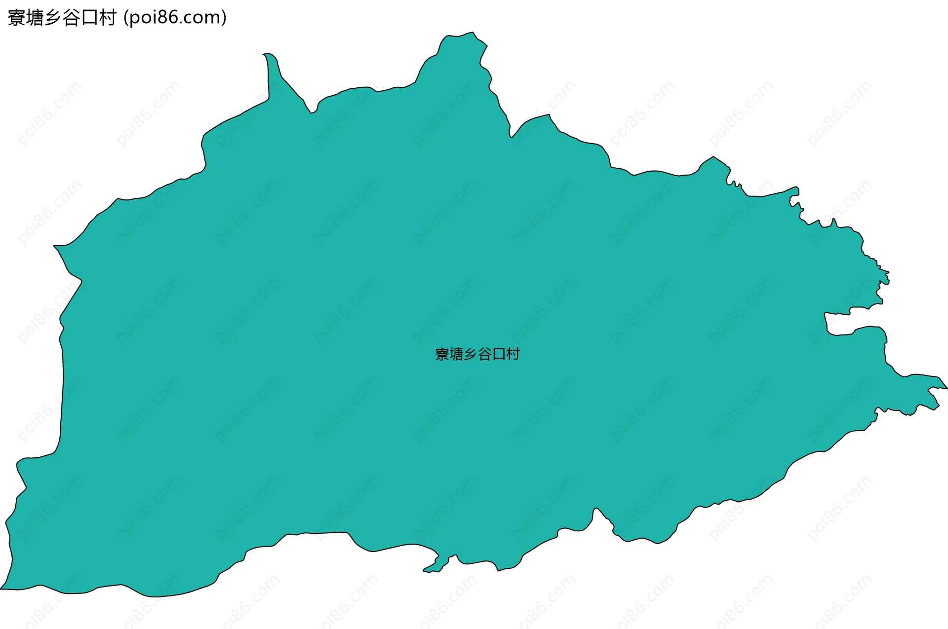 寮塘乡谷口村边界地图