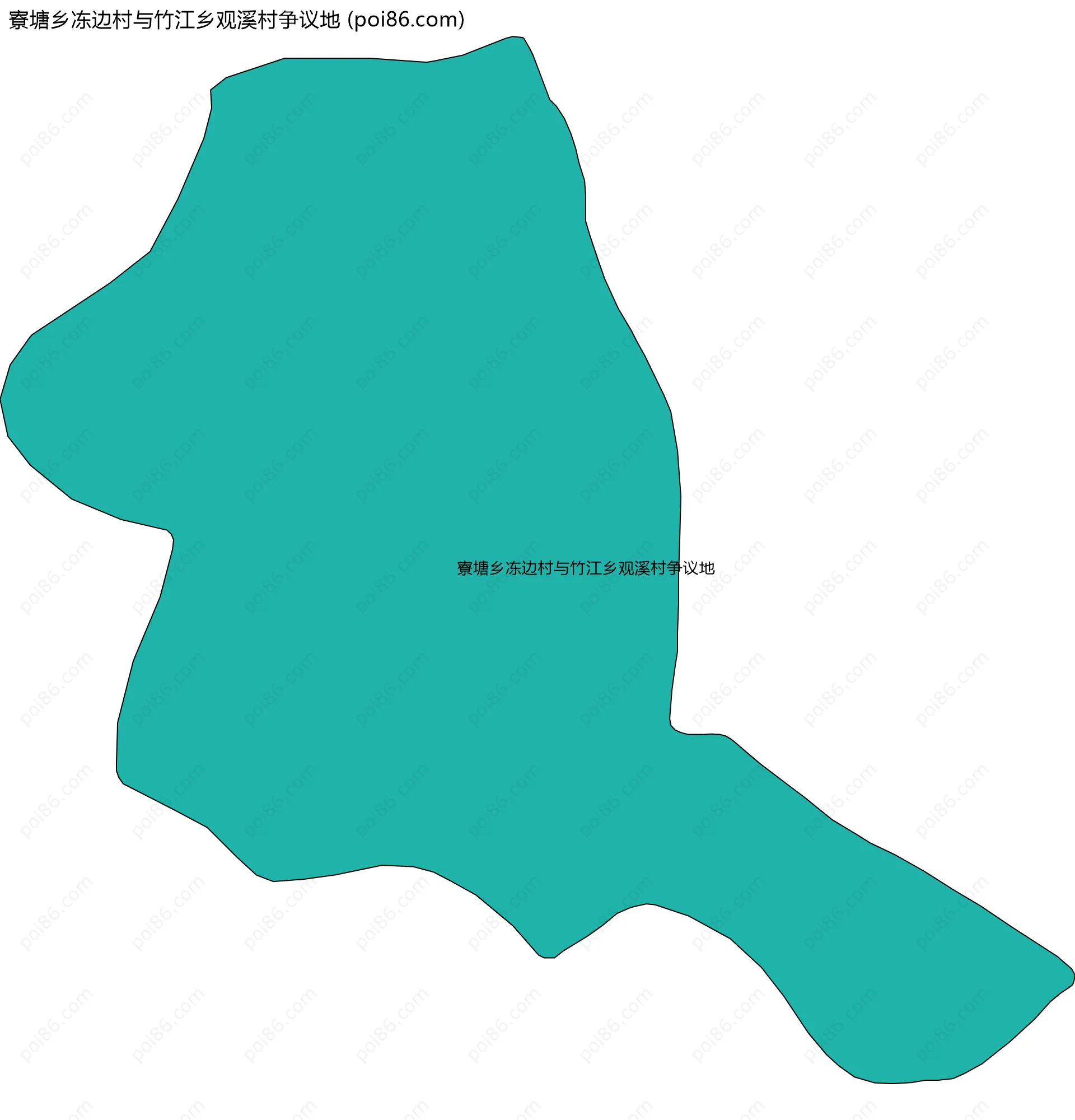 寮塘乡冻边村与竹江乡观溪村争议地边界地图
