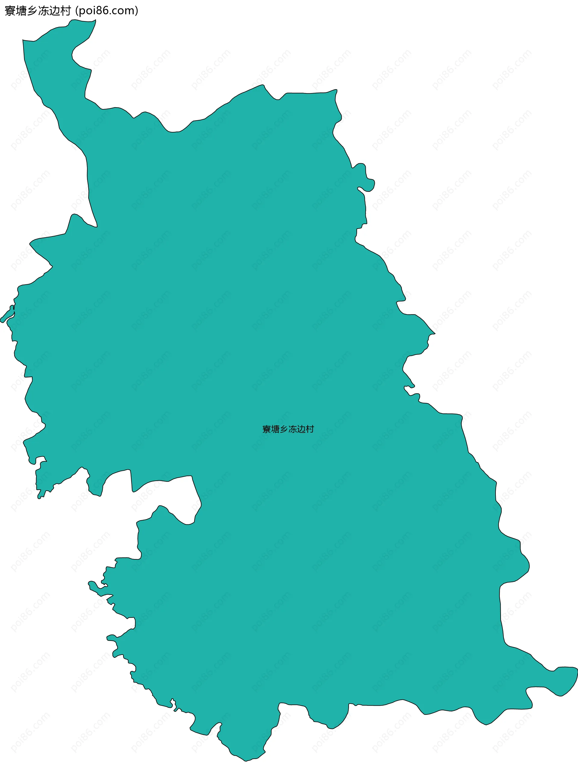 寮塘乡冻边村边界地图