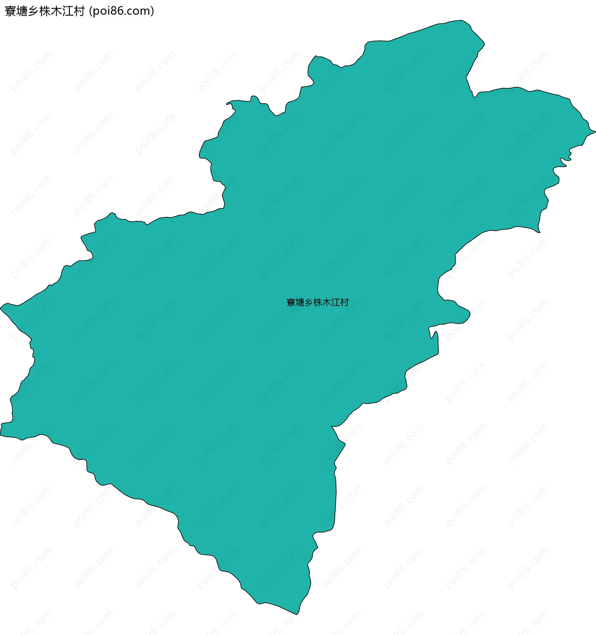 寮塘乡株木江村边界地图