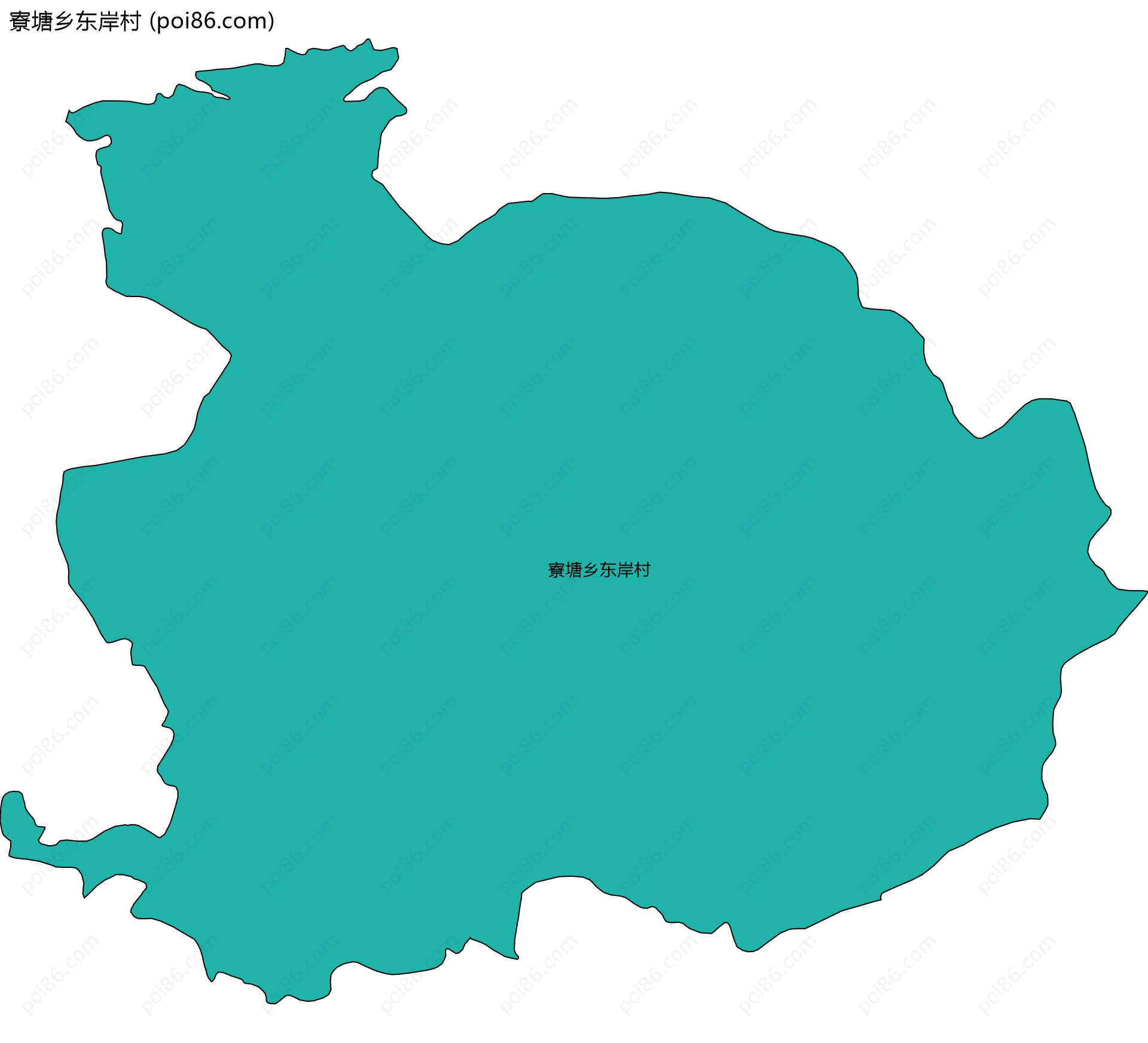 寮塘乡东岸村边界地图