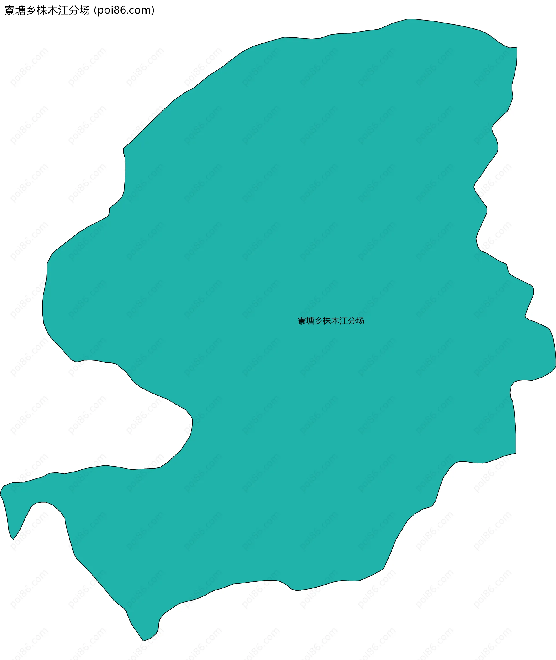 寮塘乡株木江分场边界地图