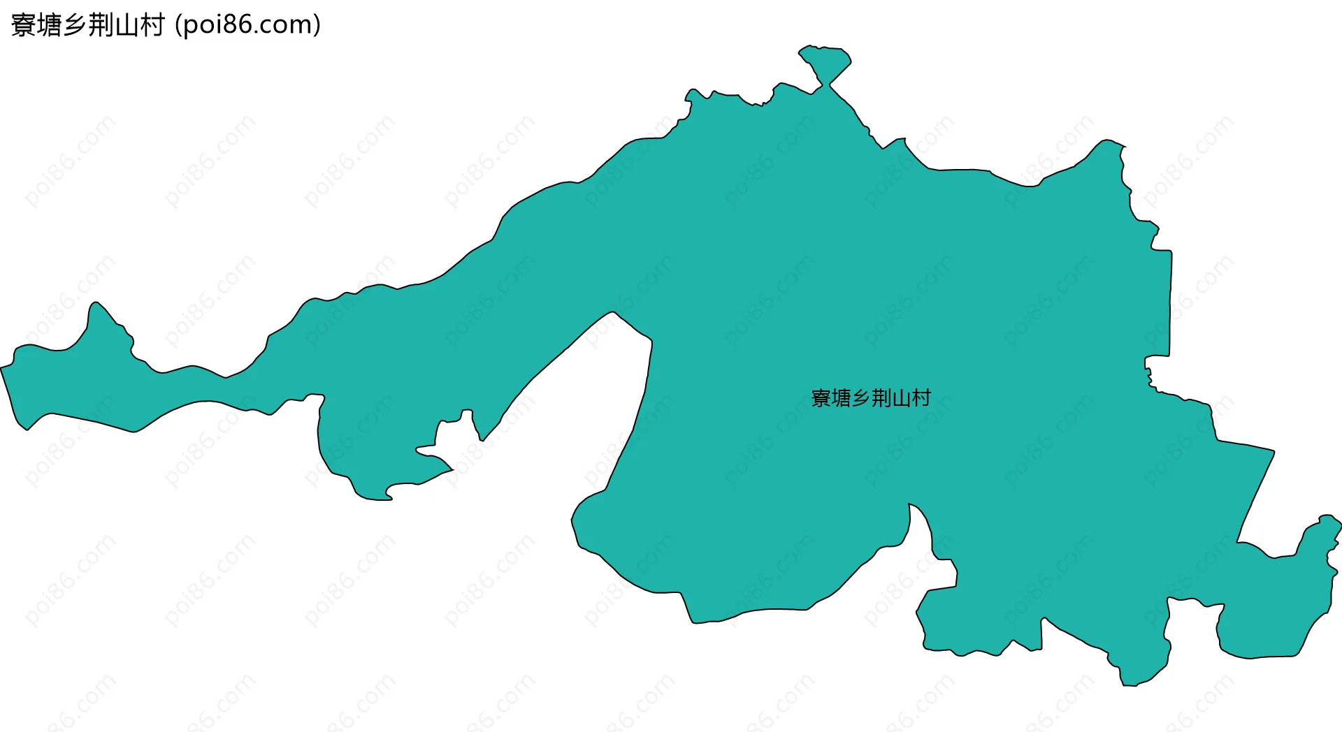 寮塘乡荆山村边界地图