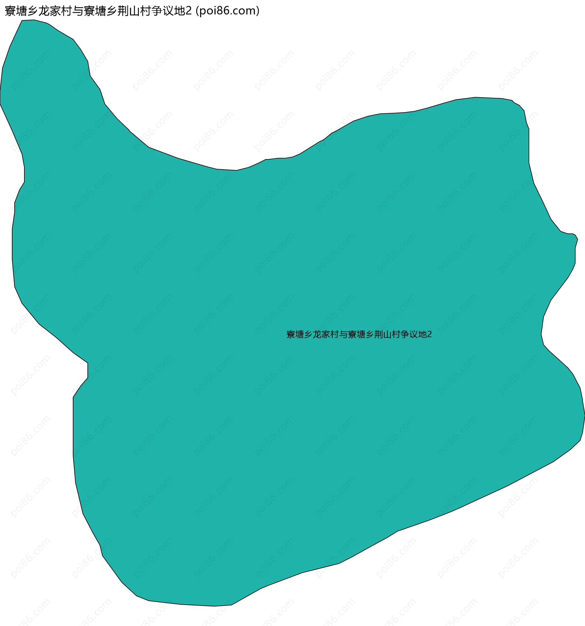 寮塘乡龙家村与寮塘乡荆山村争议地2边界地图