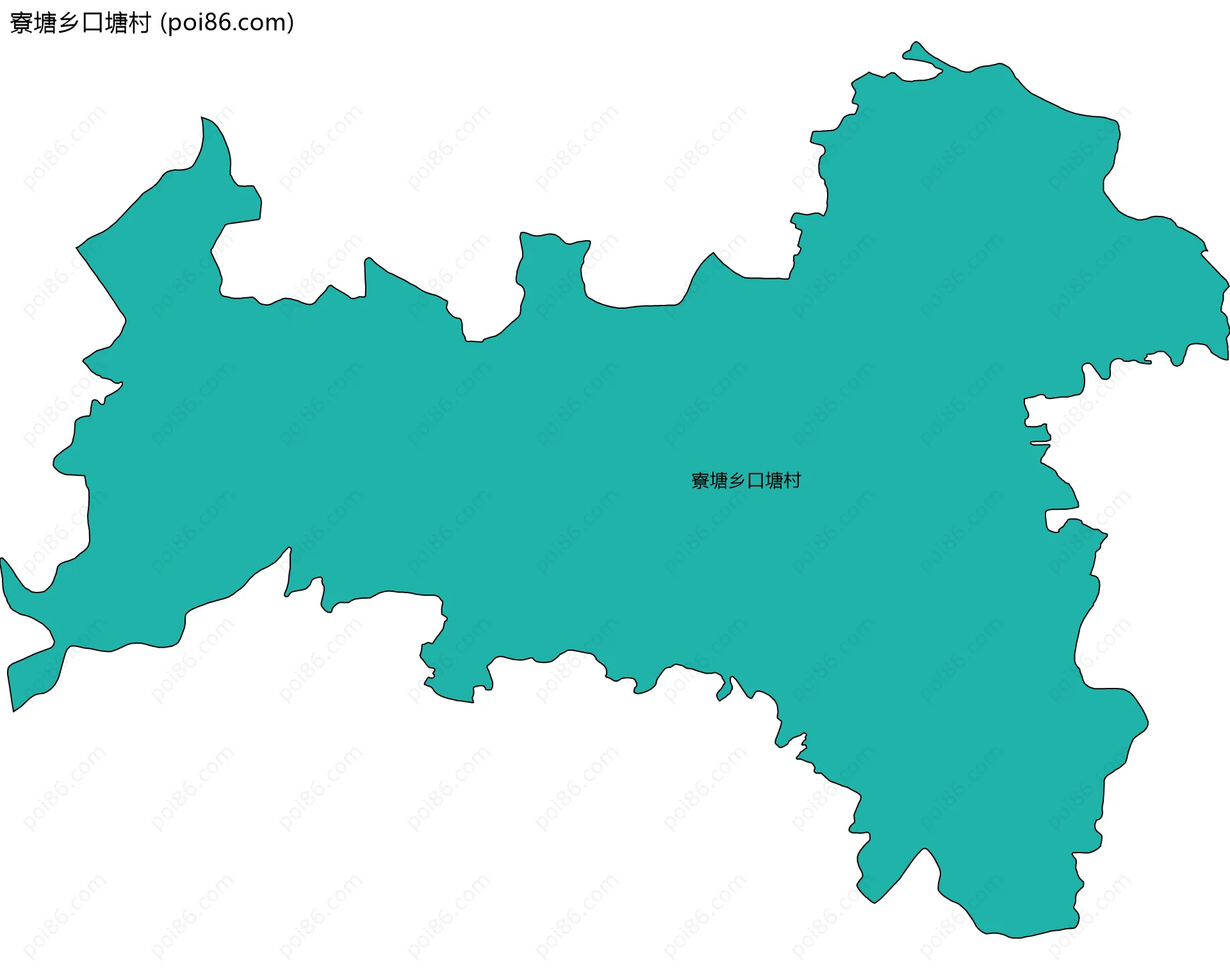 寮塘乡口塘村边界地图