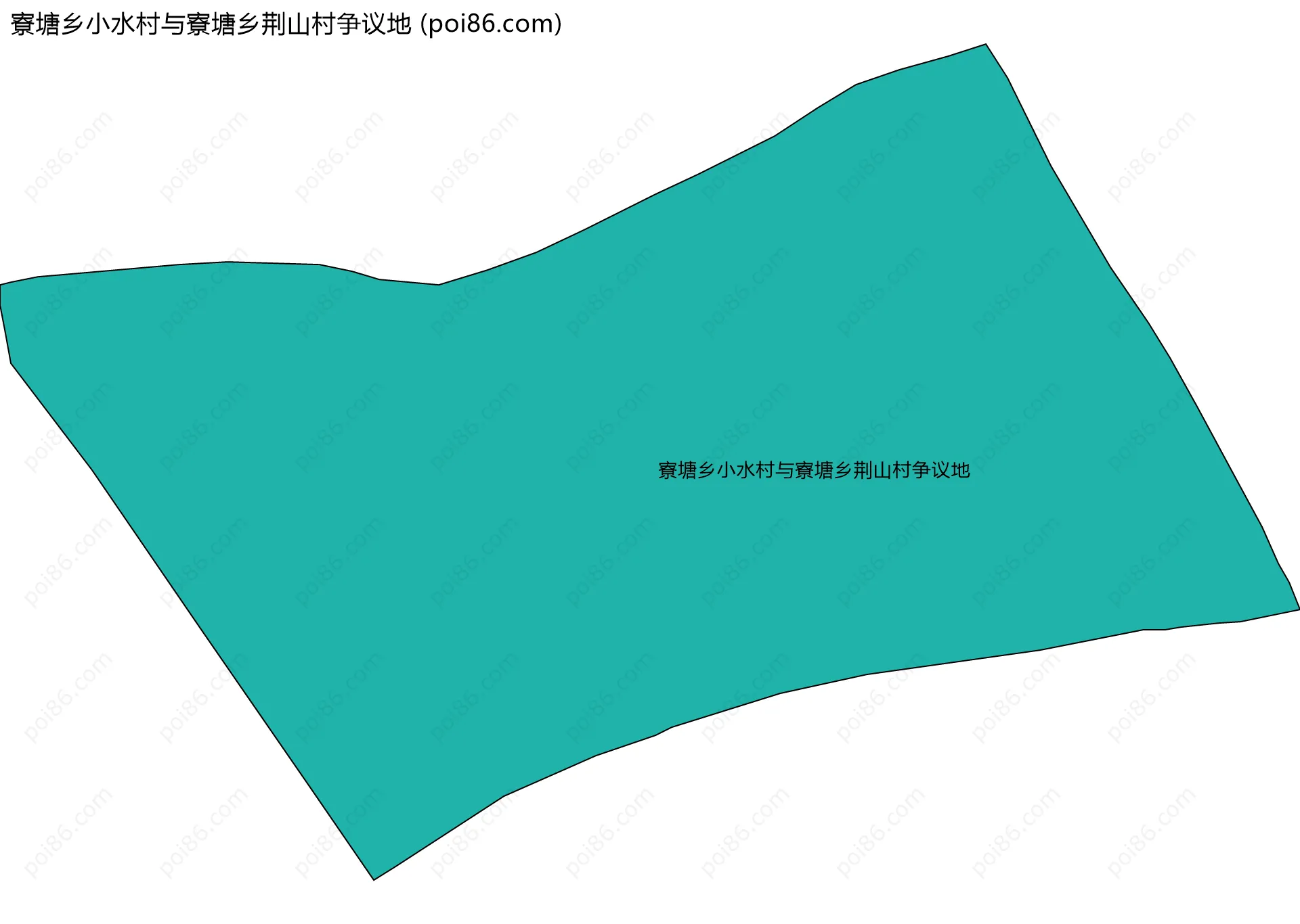 寮塘乡小水村与寮塘乡荆山村争议地边界地图