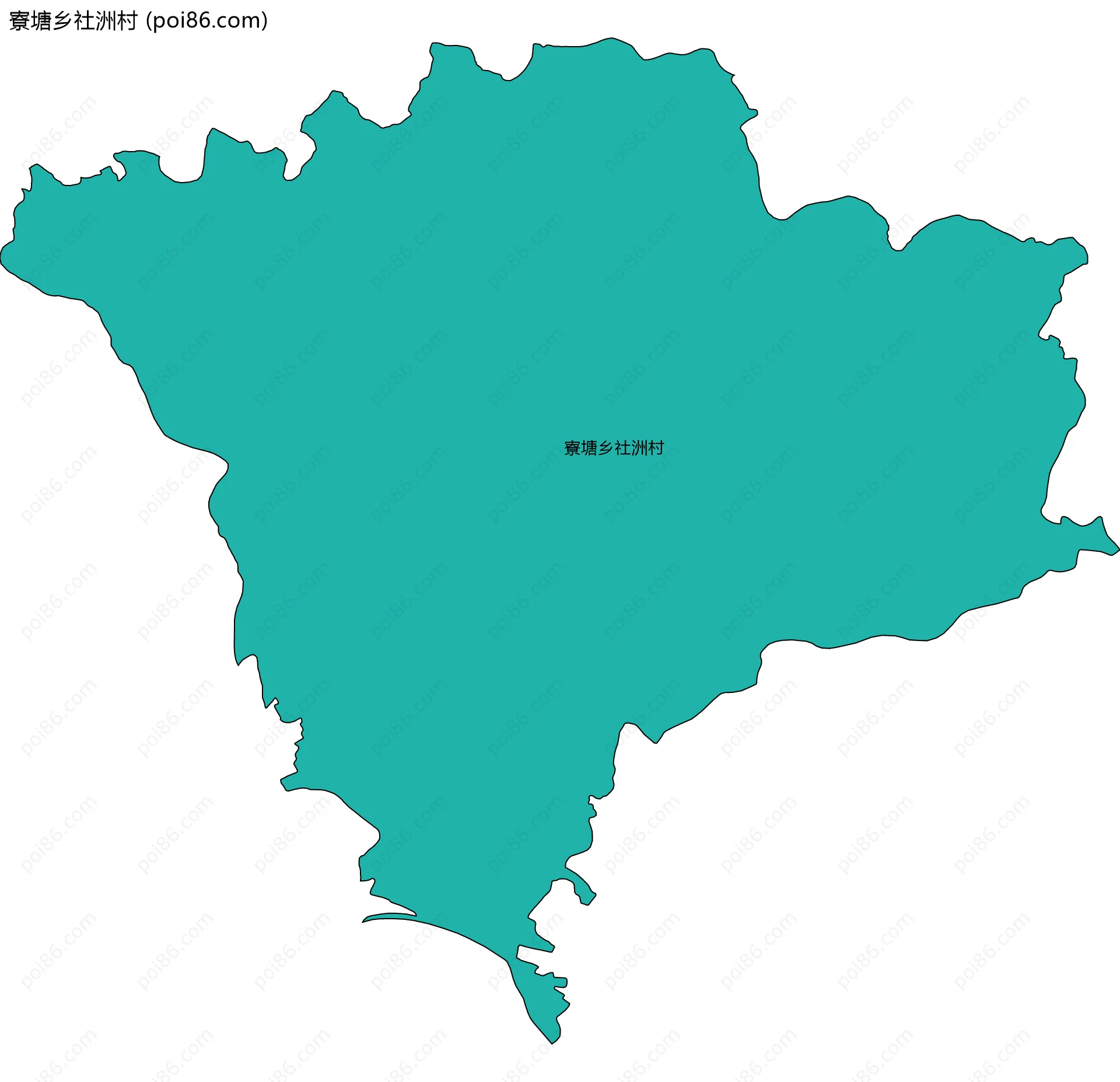 寮塘乡社洲村边界地图