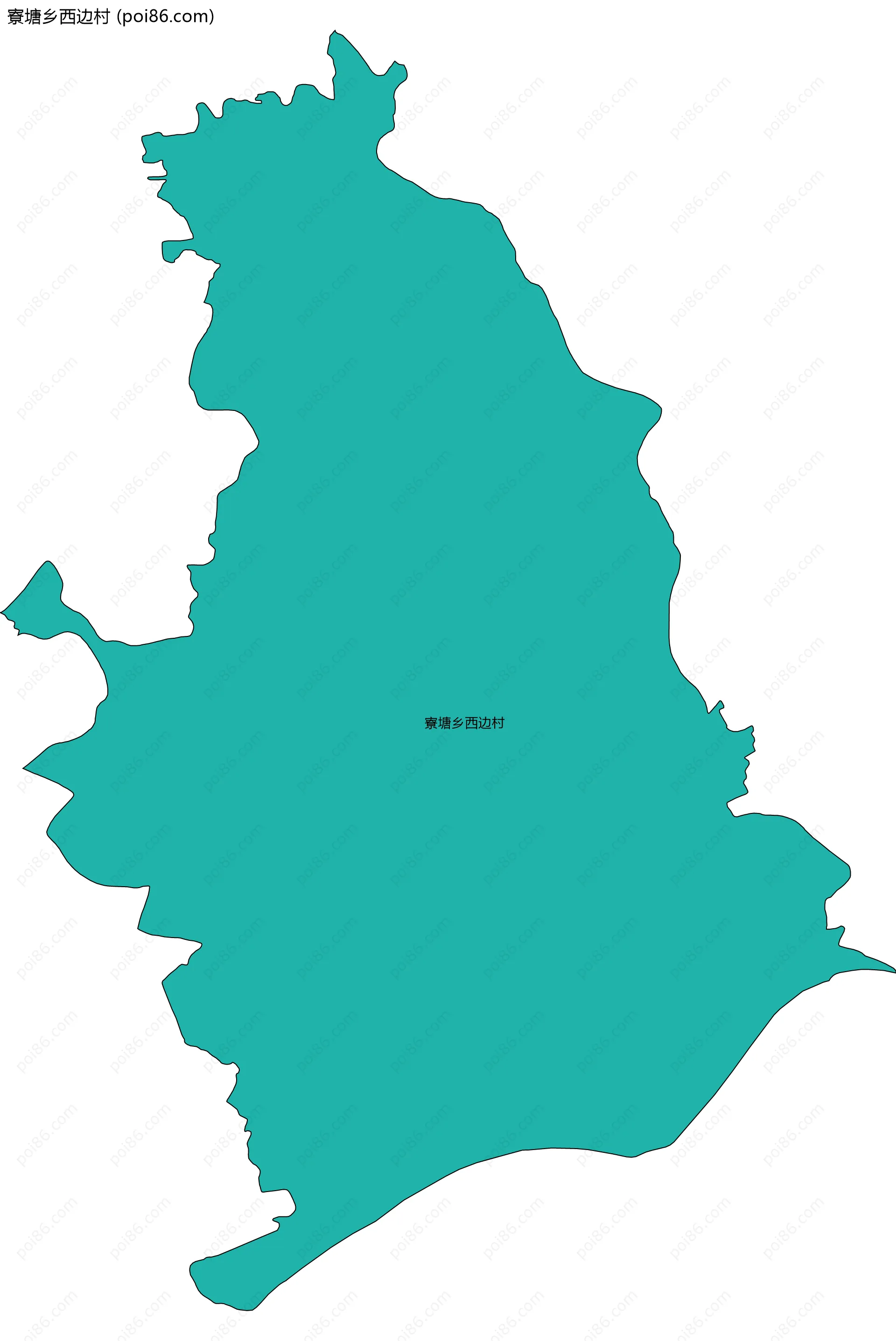 寮塘乡西边村边界地图