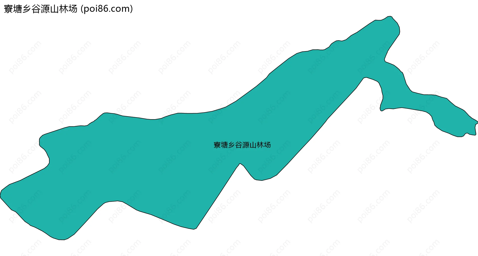 寮塘乡谷源山林场边界地图