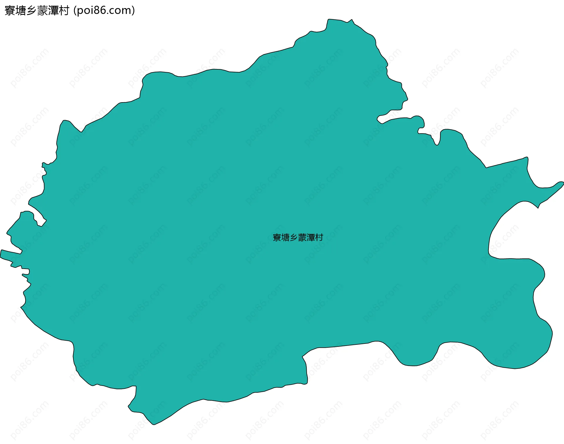 寮塘乡蒙潭村边界地图