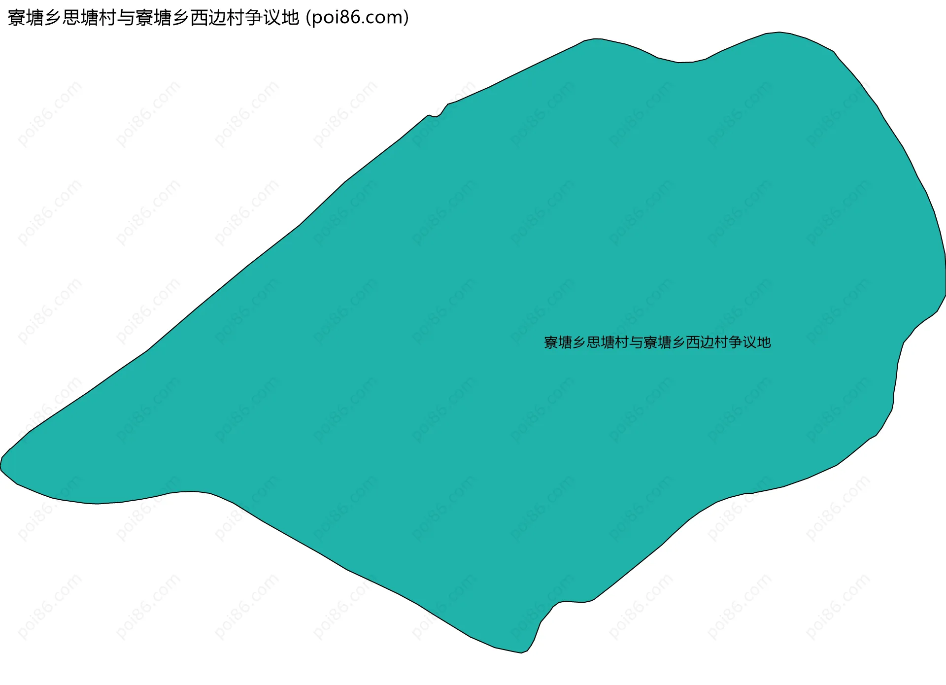 寮塘乡思塘村与寮塘乡西边村争议地边界地图