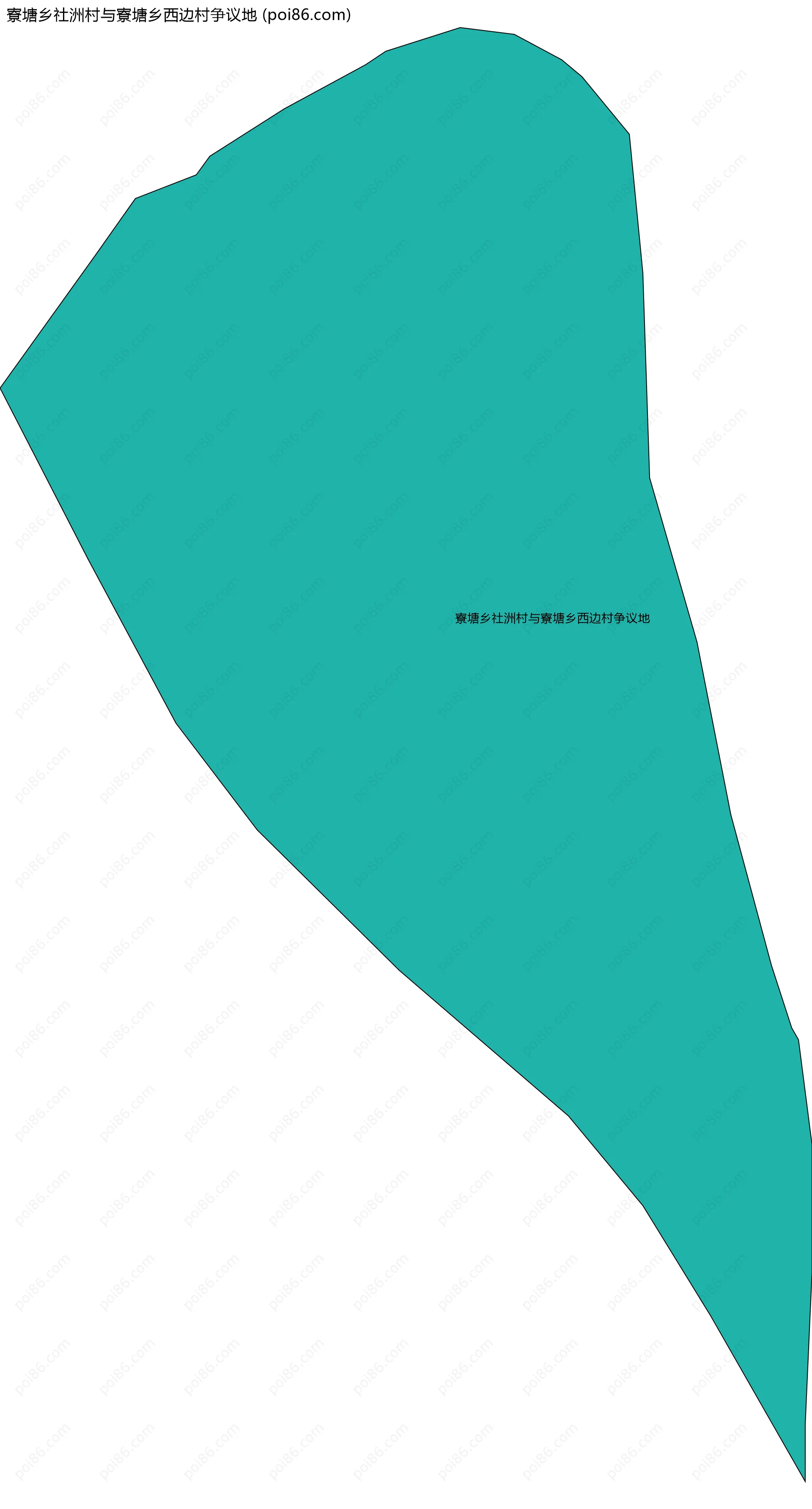 寮塘乡社洲村与寮塘乡西边村争议地边界地图