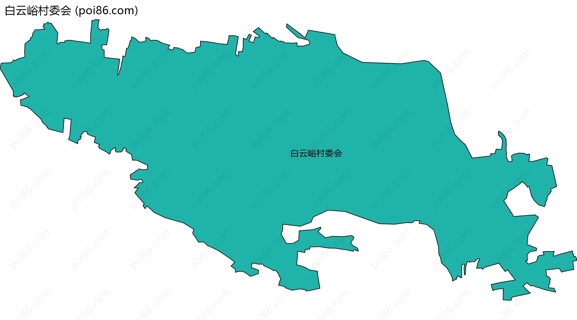 白云峪村委会边界地图