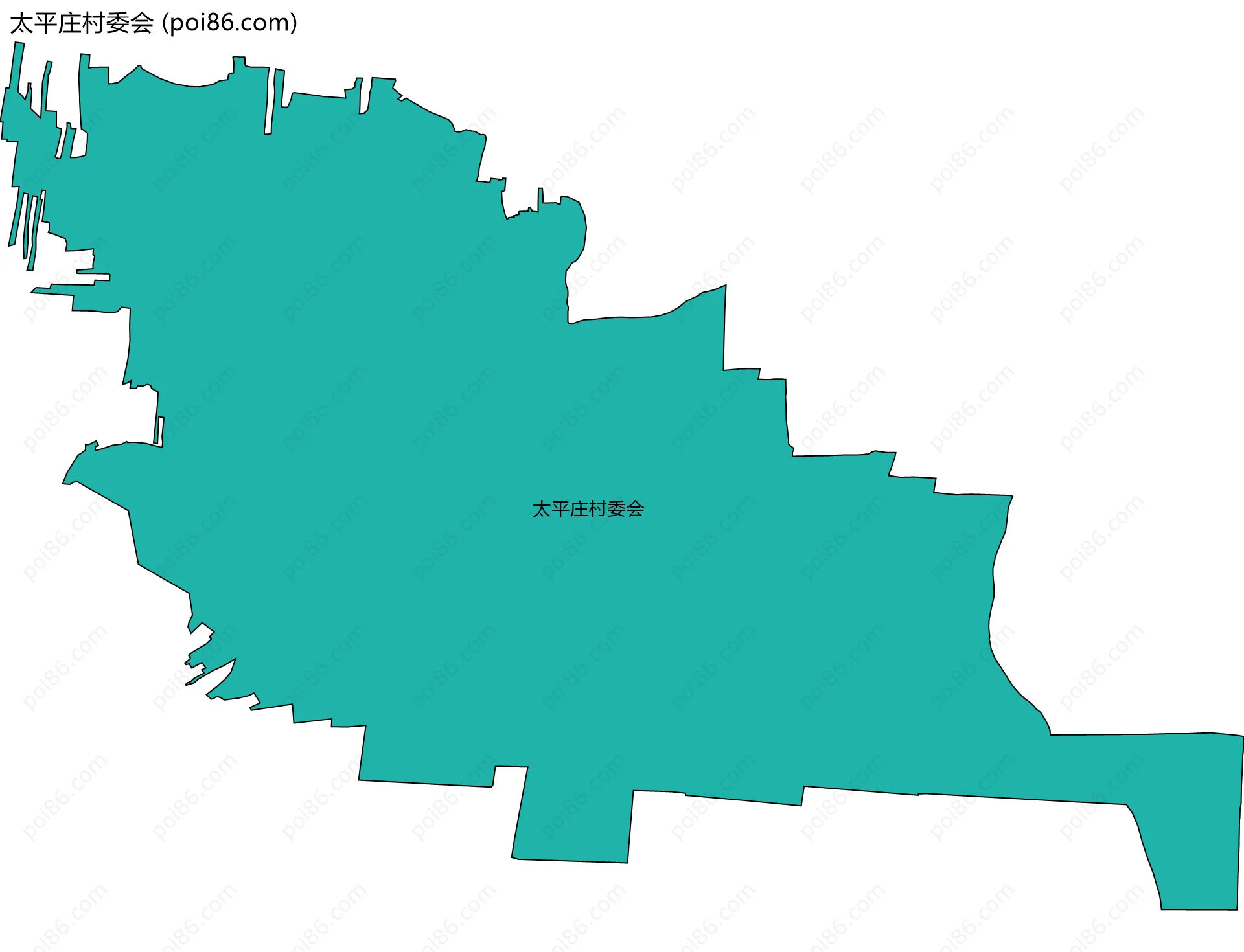 太平庄村委会边界地图