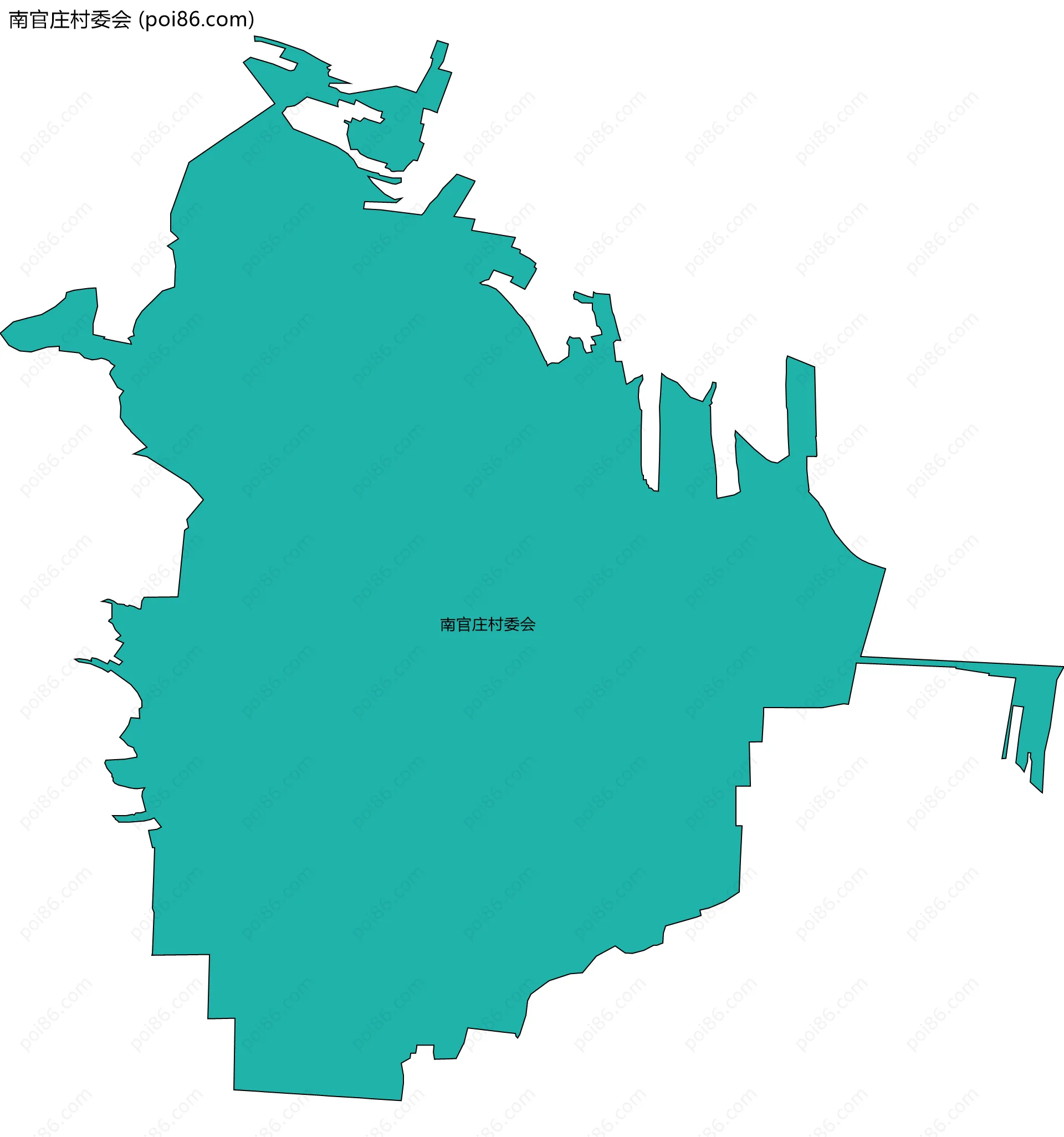 南官庄村委会边界地图