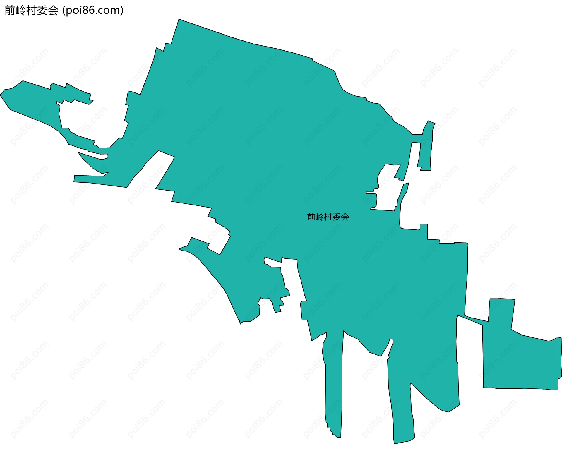 前岭村委会边界地图