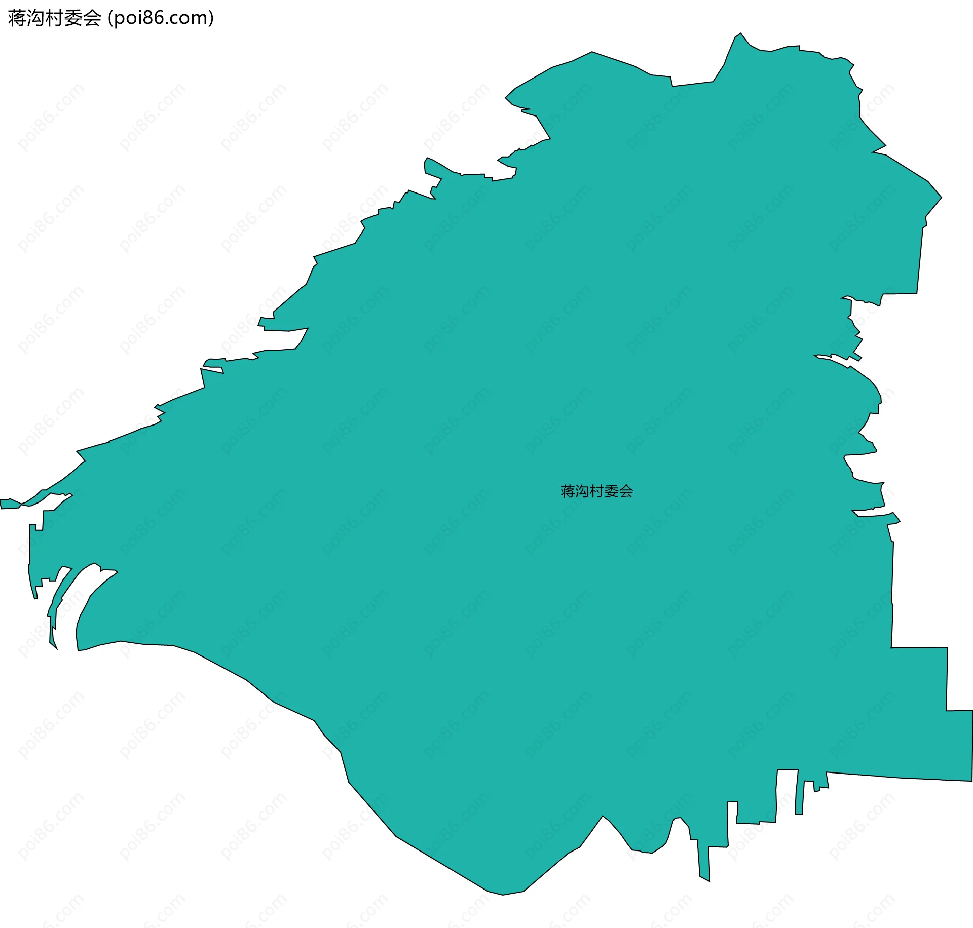 蒋沟村委会边界地图