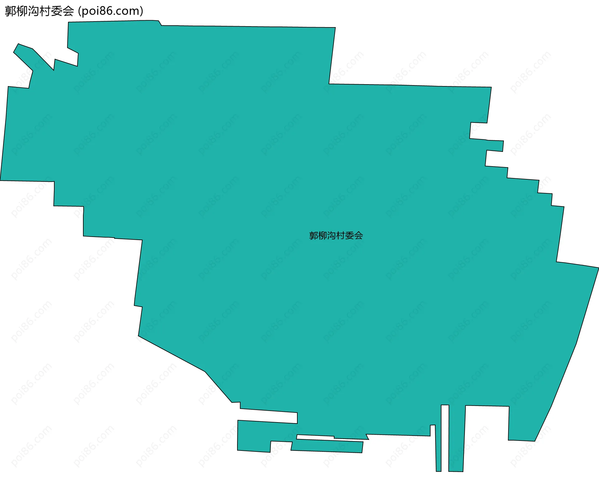 郭柳沟村委会边界地图