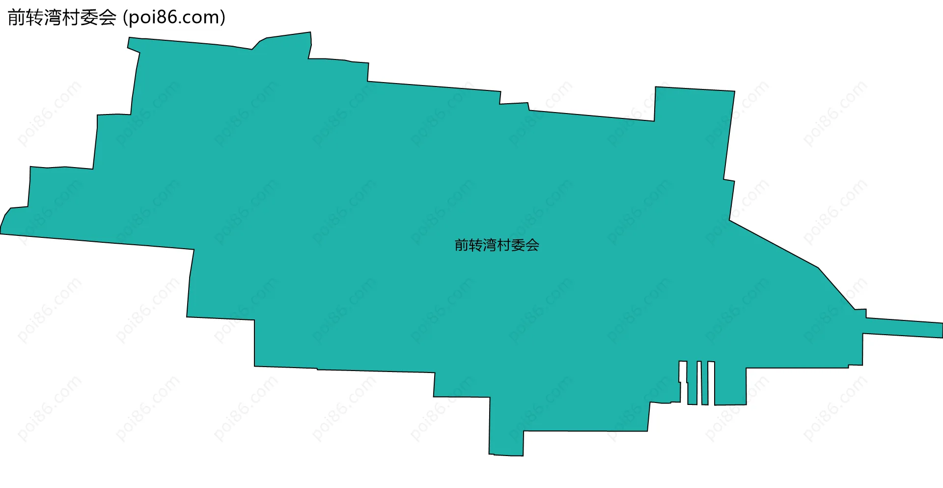 前转湾村委会边界地图