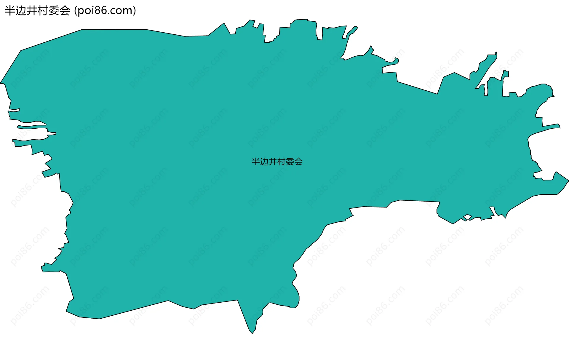 半边井村委会边界地图