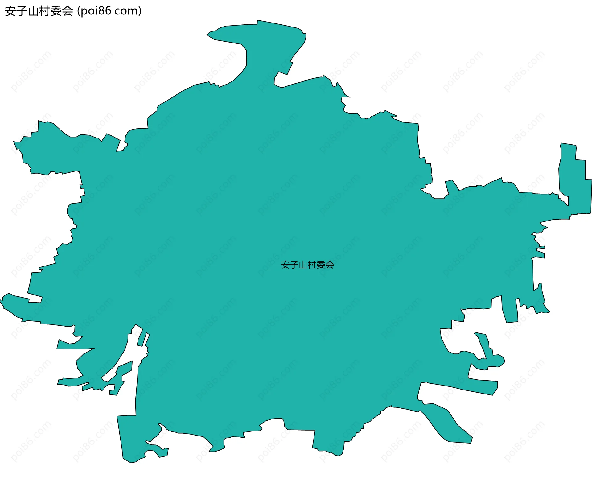 安子山村委会边界地图