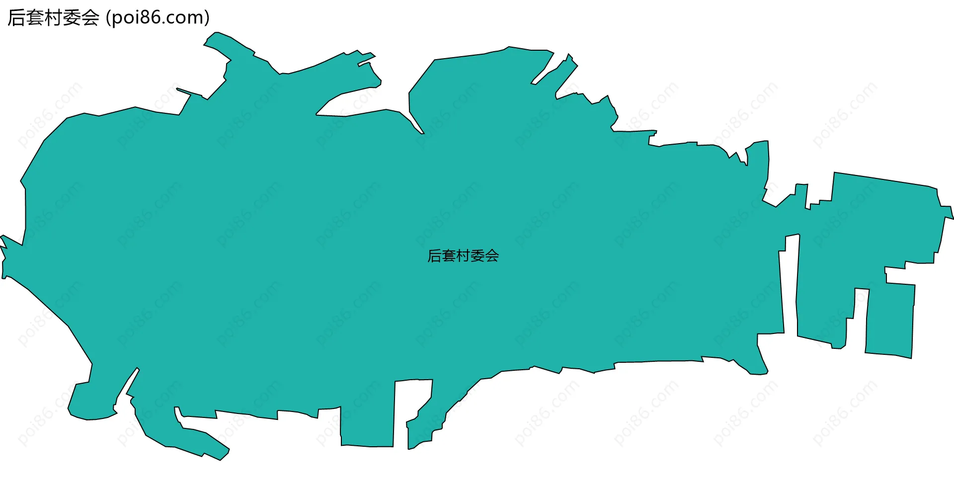 后套村委会边界地图