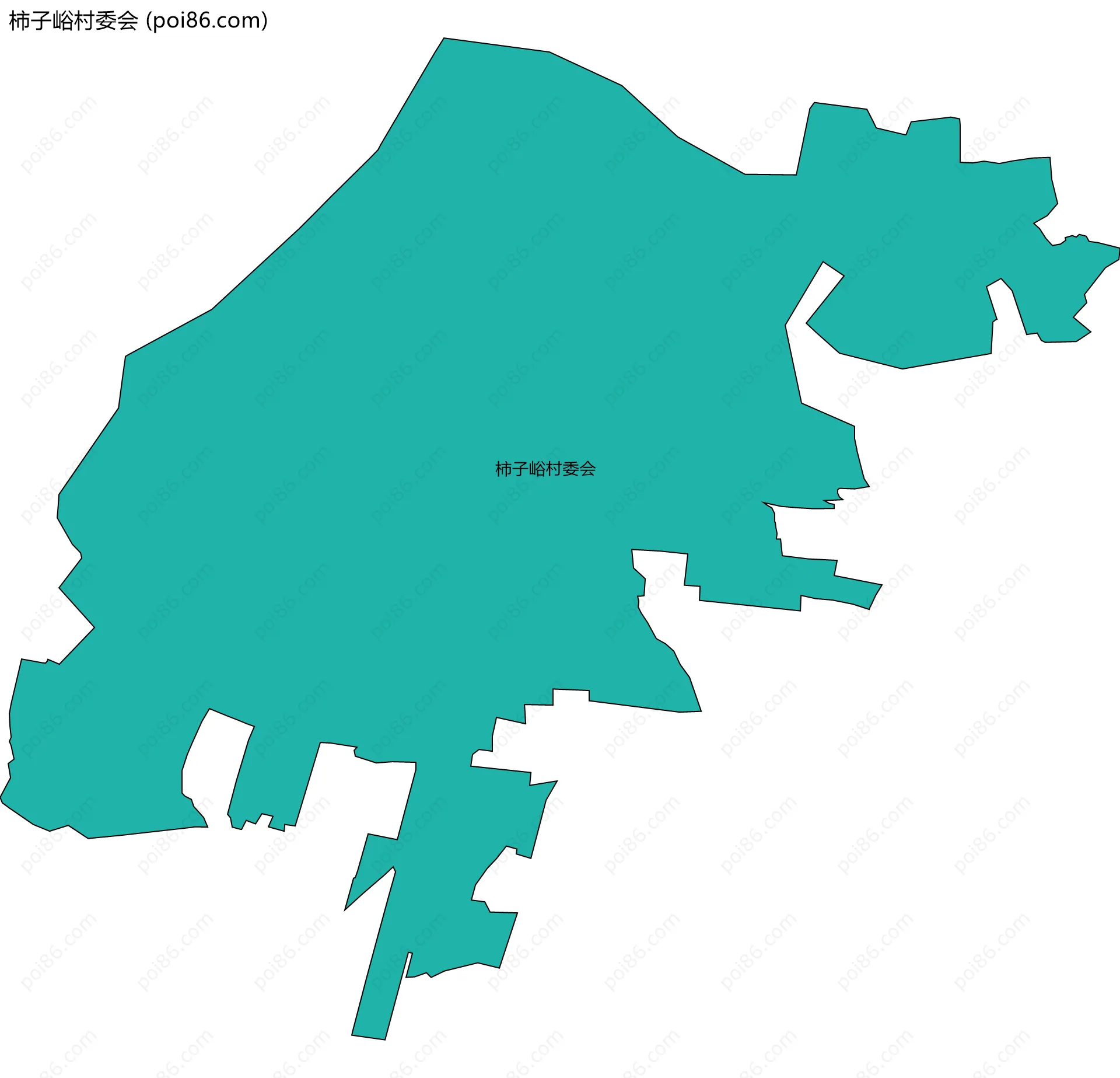 柿子峪村委会边界地图