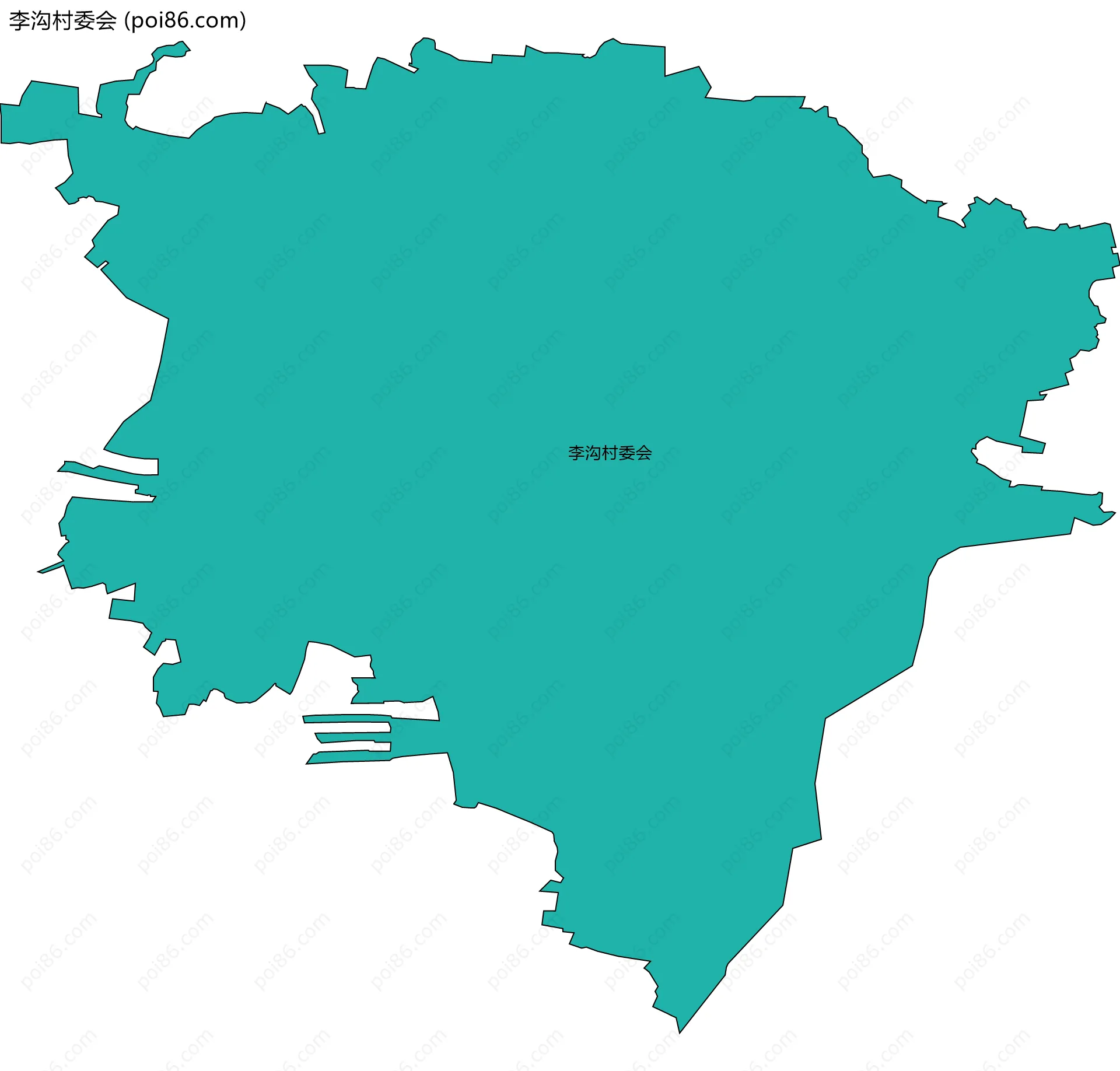 李沟村委会边界地图