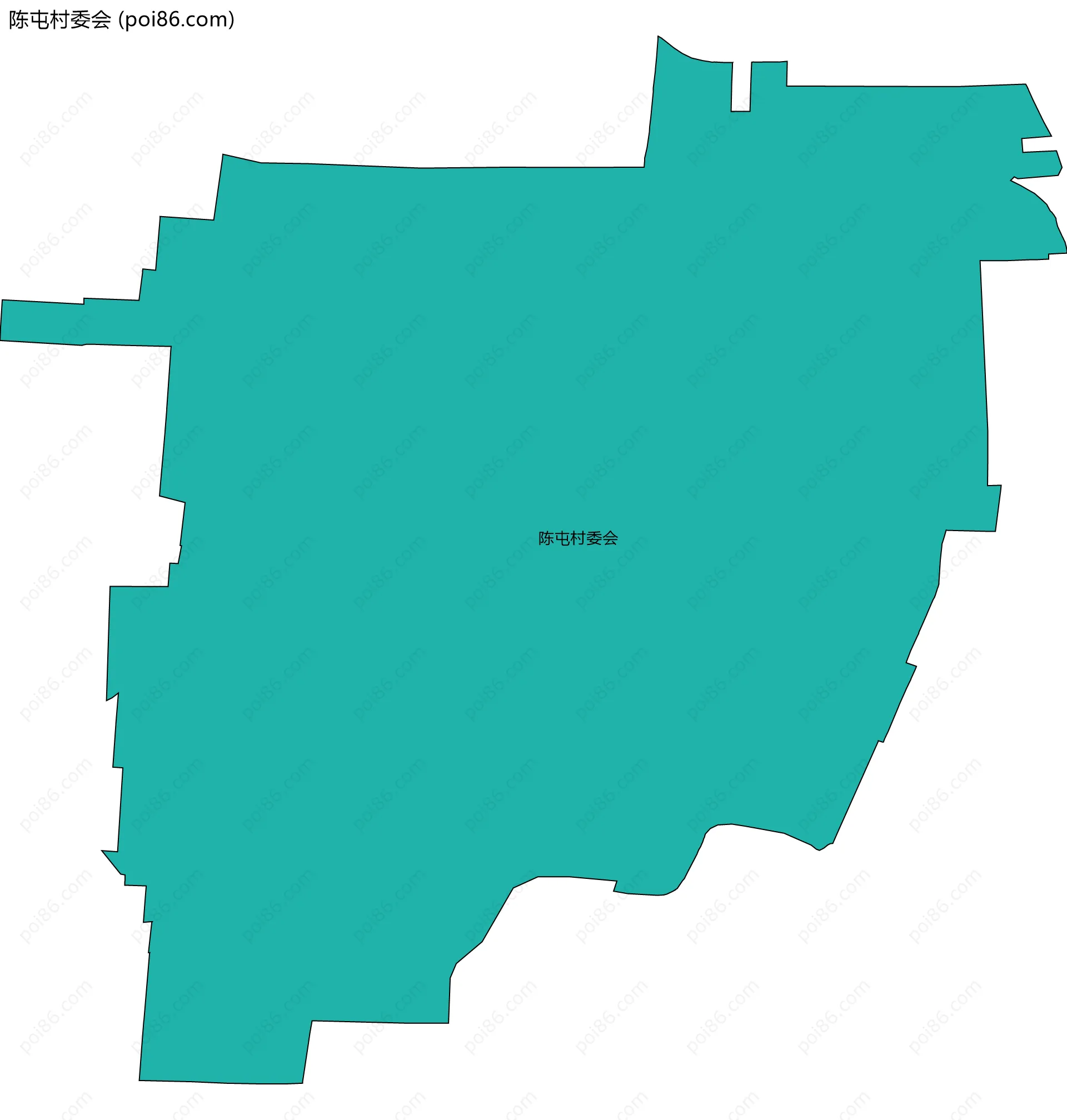 陈屯村委会边界地图