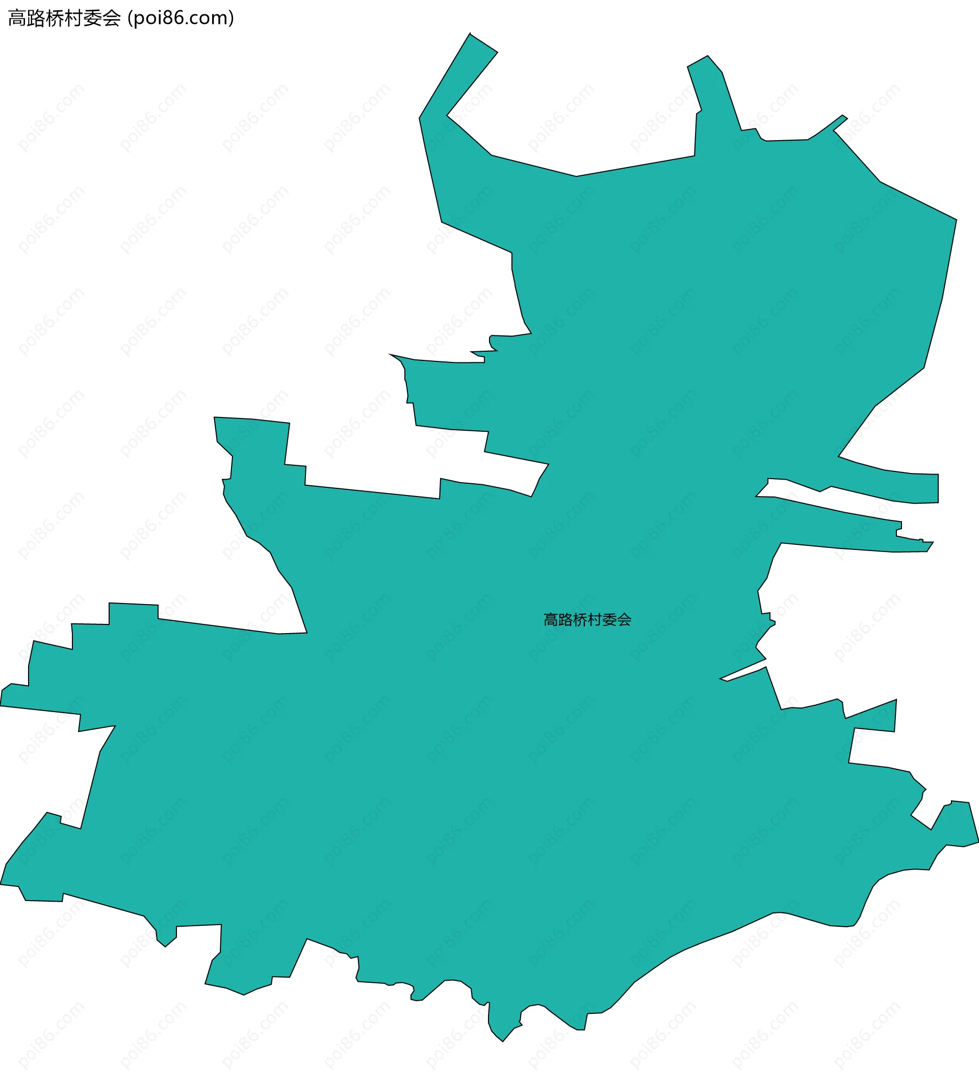 高路桥村委会边界地图