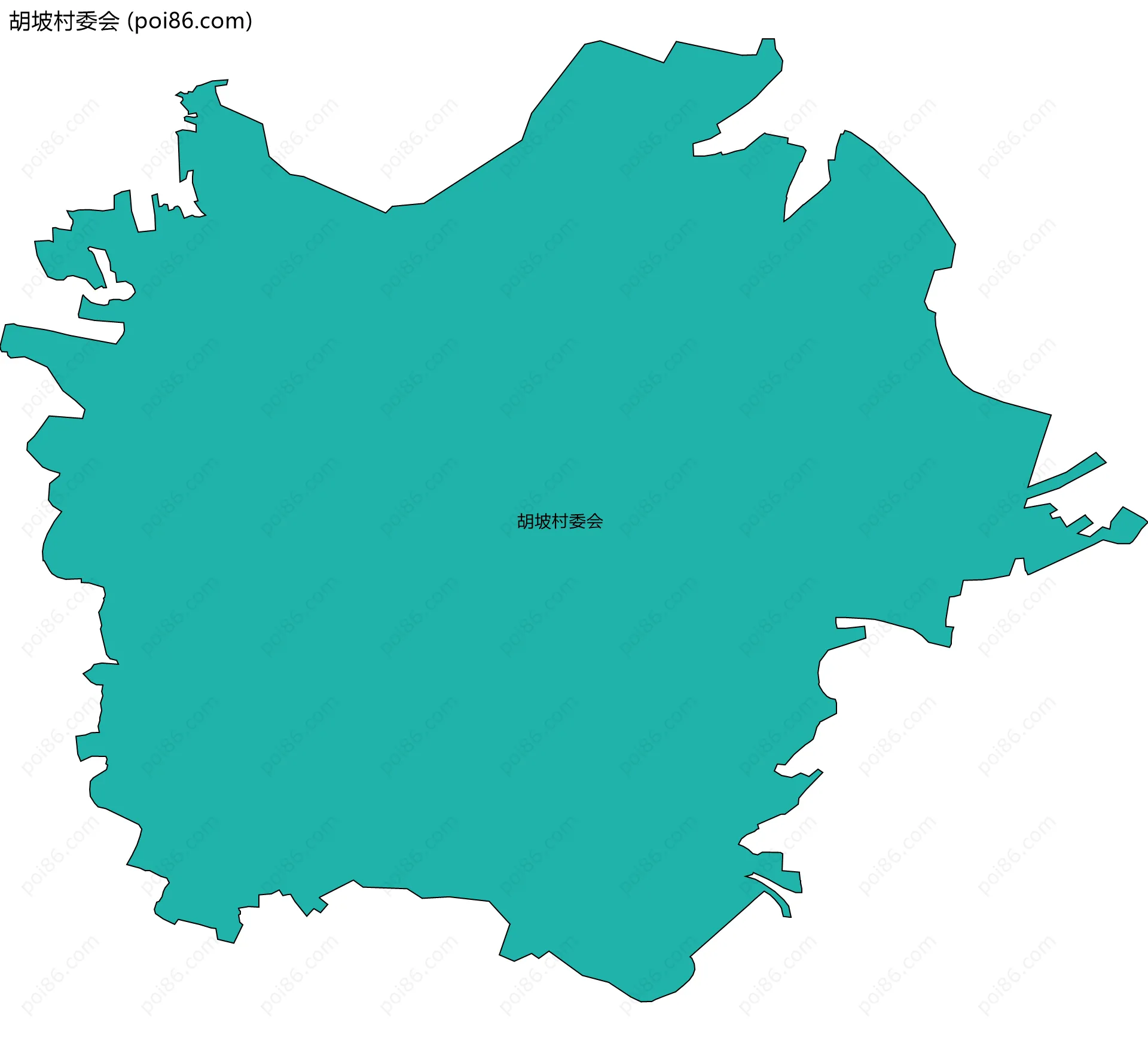 胡坡村委会边界地图