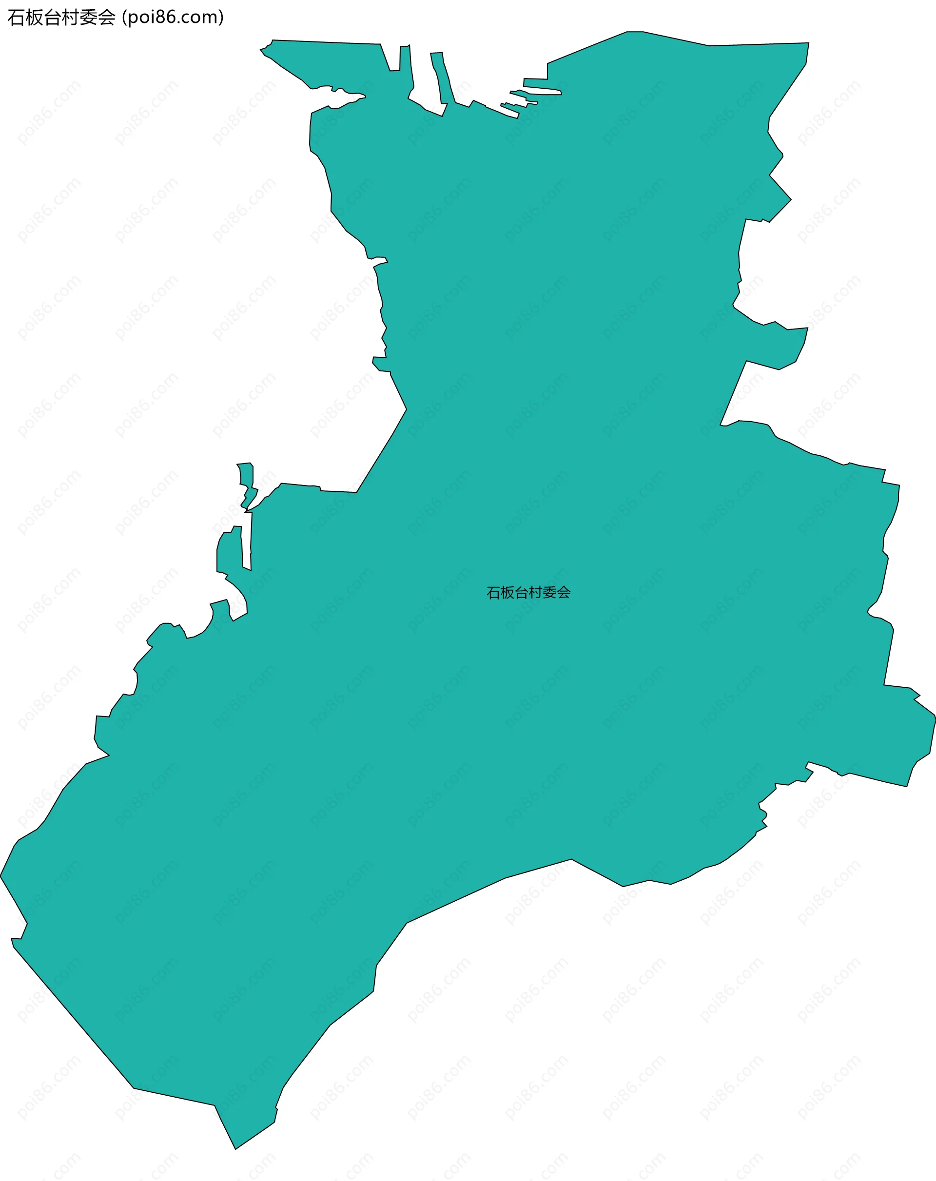 石板台村委会边界地图