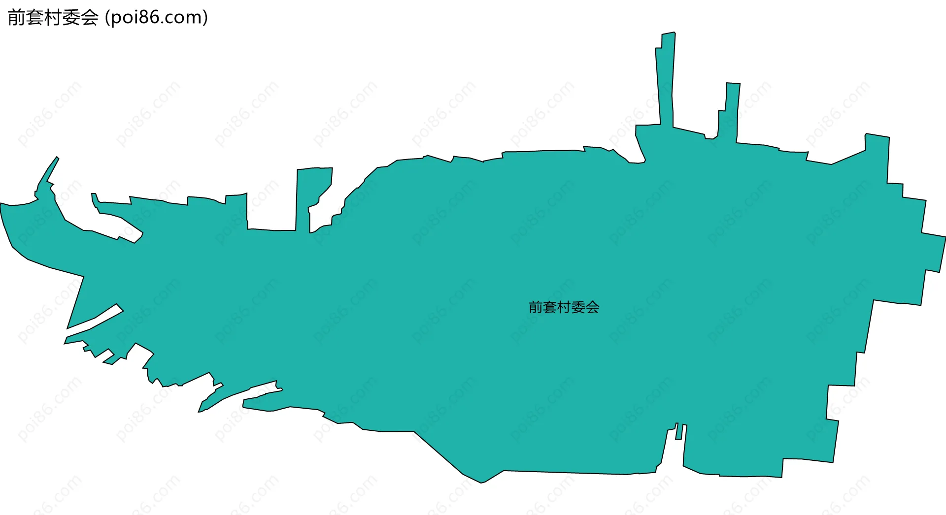 前套村委会边界地图