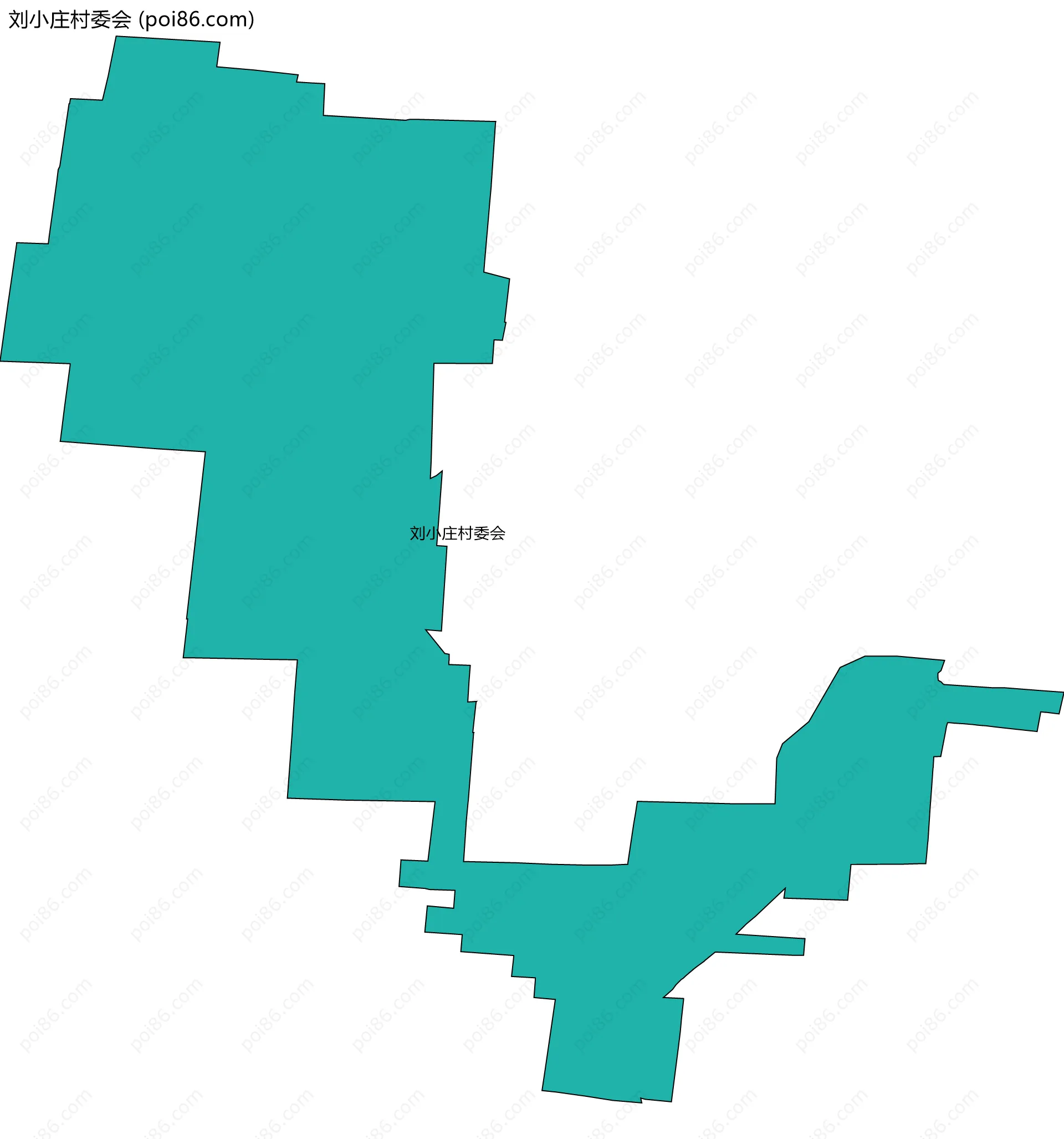 刘小庄村委会边界地图