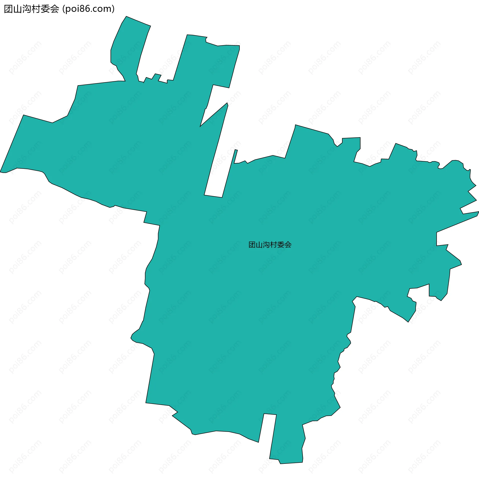 团山沟村委会边界地图