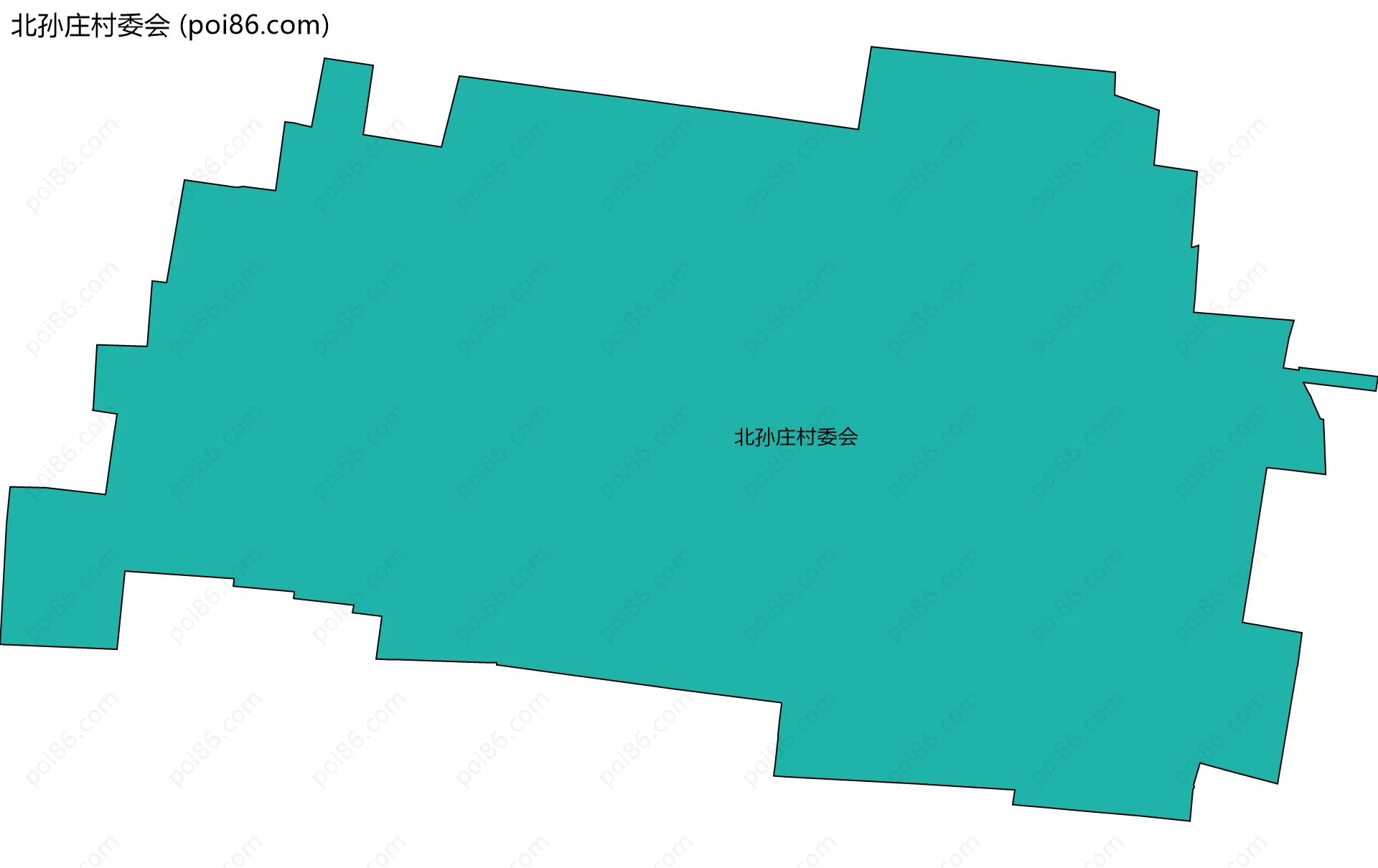 北孙庄村委会边界地图