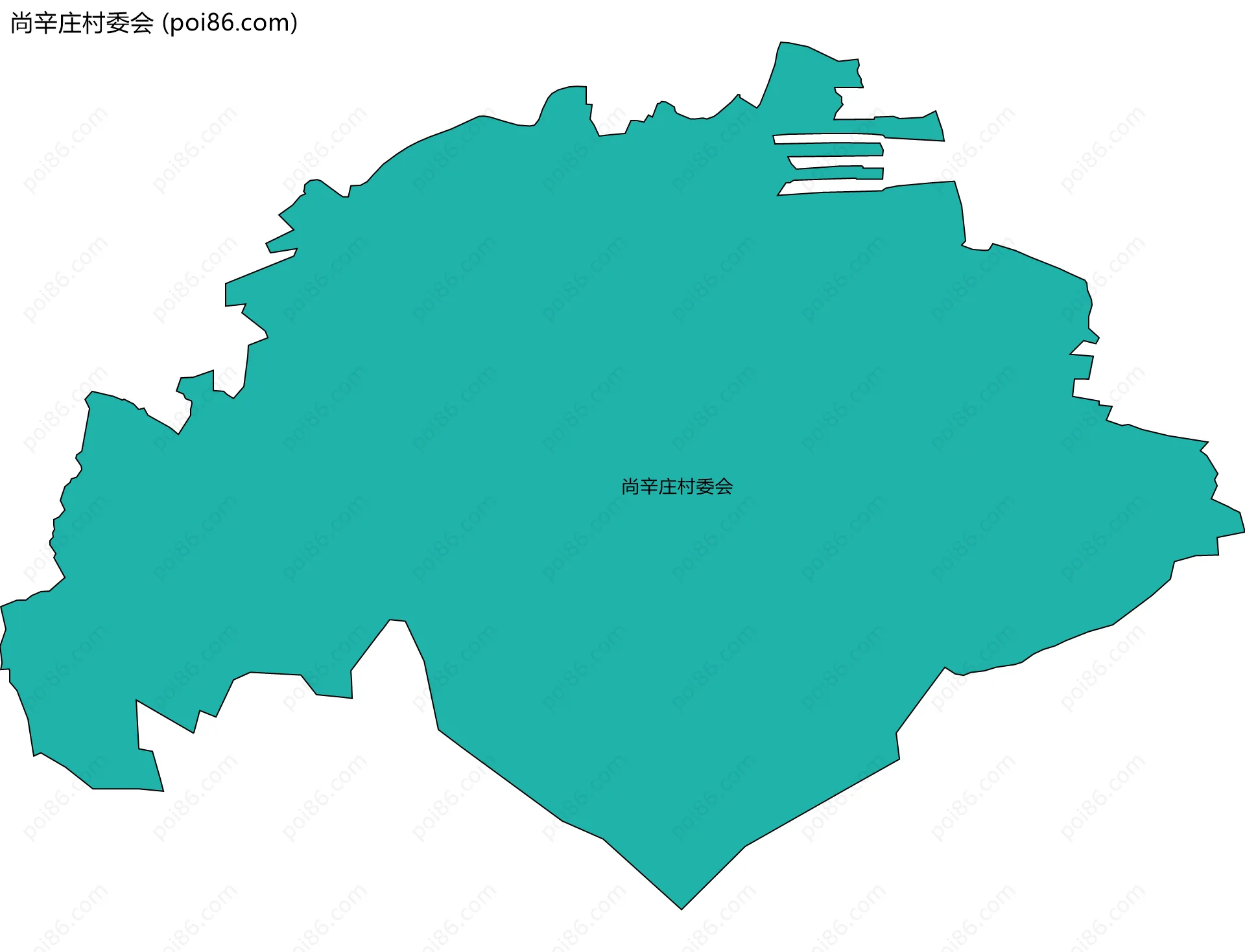 尚辛庄村委会边界地图