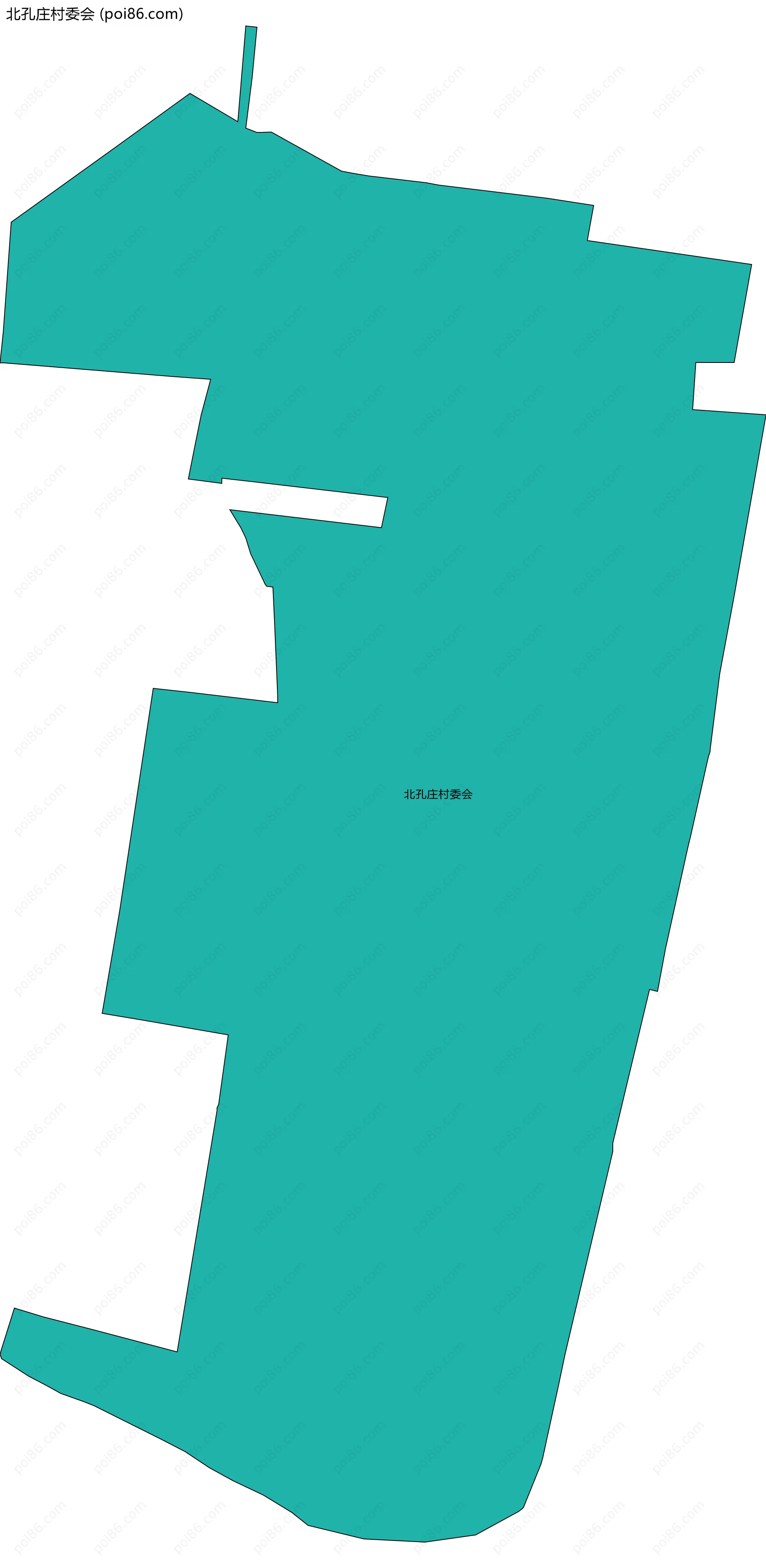 北孔庄村委会边界地图